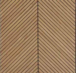 Interlock Wpc Louvers Wood Golden Chevron 9.5x1 Ft - Pn 02724 I