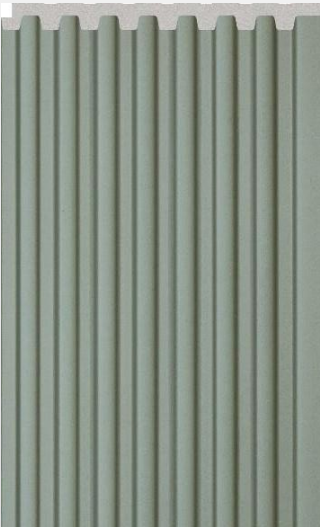 Interlock Charcoal Louvers Plain Colors Sage Green 9.5x0.4 Ft - Pn 02715 S