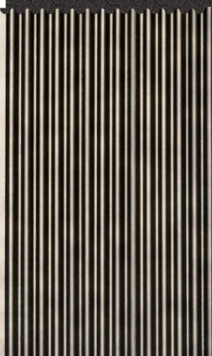 Interlock Charcoal Louvers Plain Colors Black 9.5x0.37 Ft - Pn 02710 H