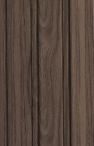 Interlock Charcoal Louvers Wood Dark Walnut 9.5x0.39 Ft - Pn 02718 S