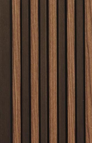 Interlock Charcoal Louvers Wood Walnut 8x0.38 Ft - Pn 02717 D