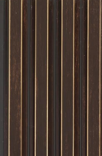 Interlock Charcoal Louvers Wood Mahogany Brown 8x0.38 Ft - Pn 02716 B
