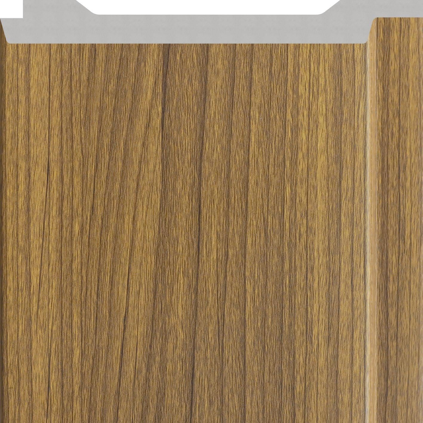 Interlock Charcoal Louvers Wood Grain Teak 9.5x0.4 Ft - Pn 02735 N