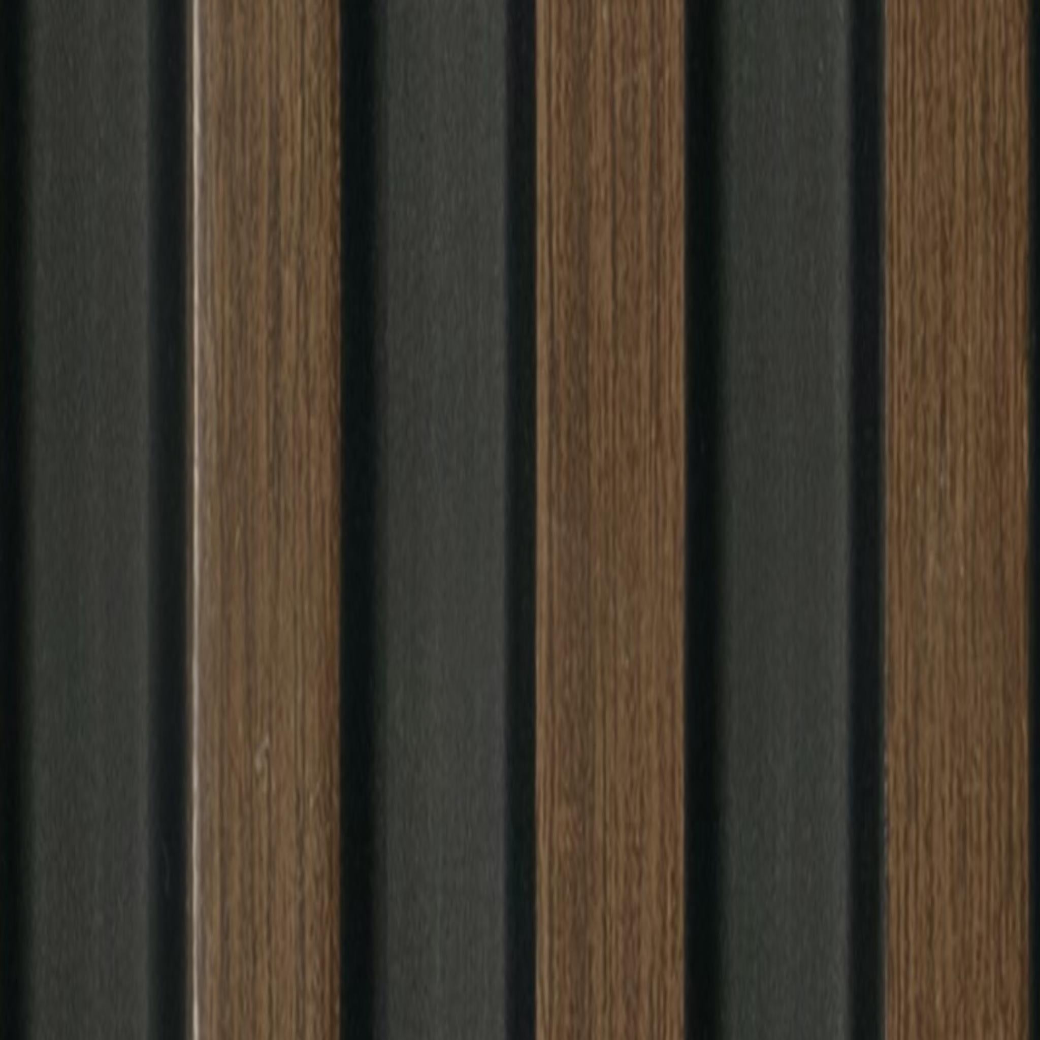 Wooden Charcoal Louver Wood Brown 8x0.41 Ft - Pn 04598