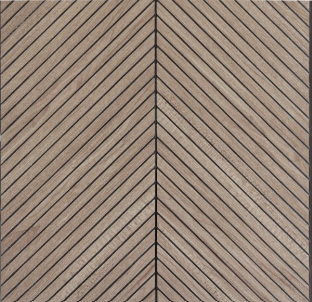 Light Chevron Interlock Wpc Louvers Wood 9.5x1 Ft - Pn 02724 H