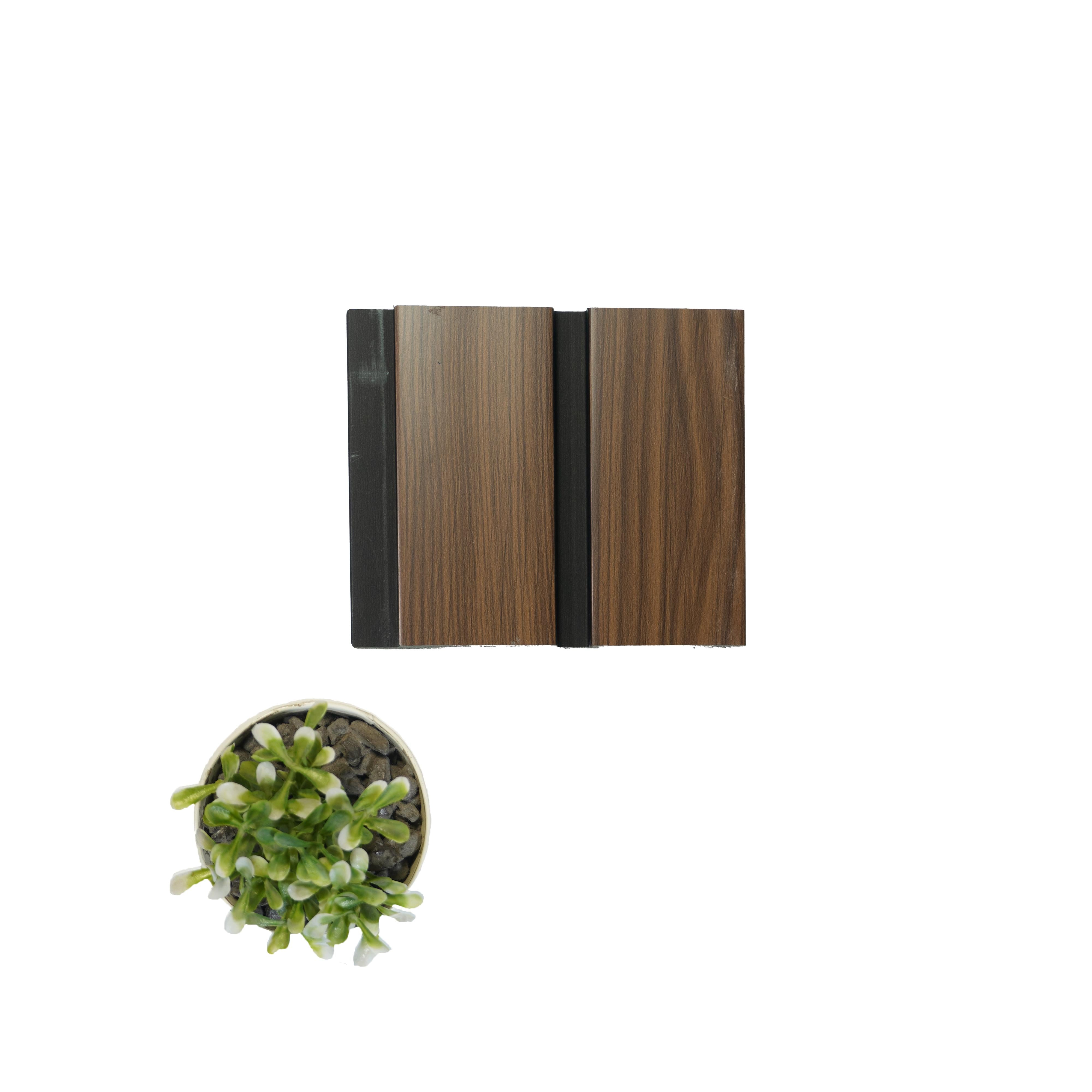 Brown Wooden Charcoal Louver Wood 8x0.41 Ft - Pn 04582