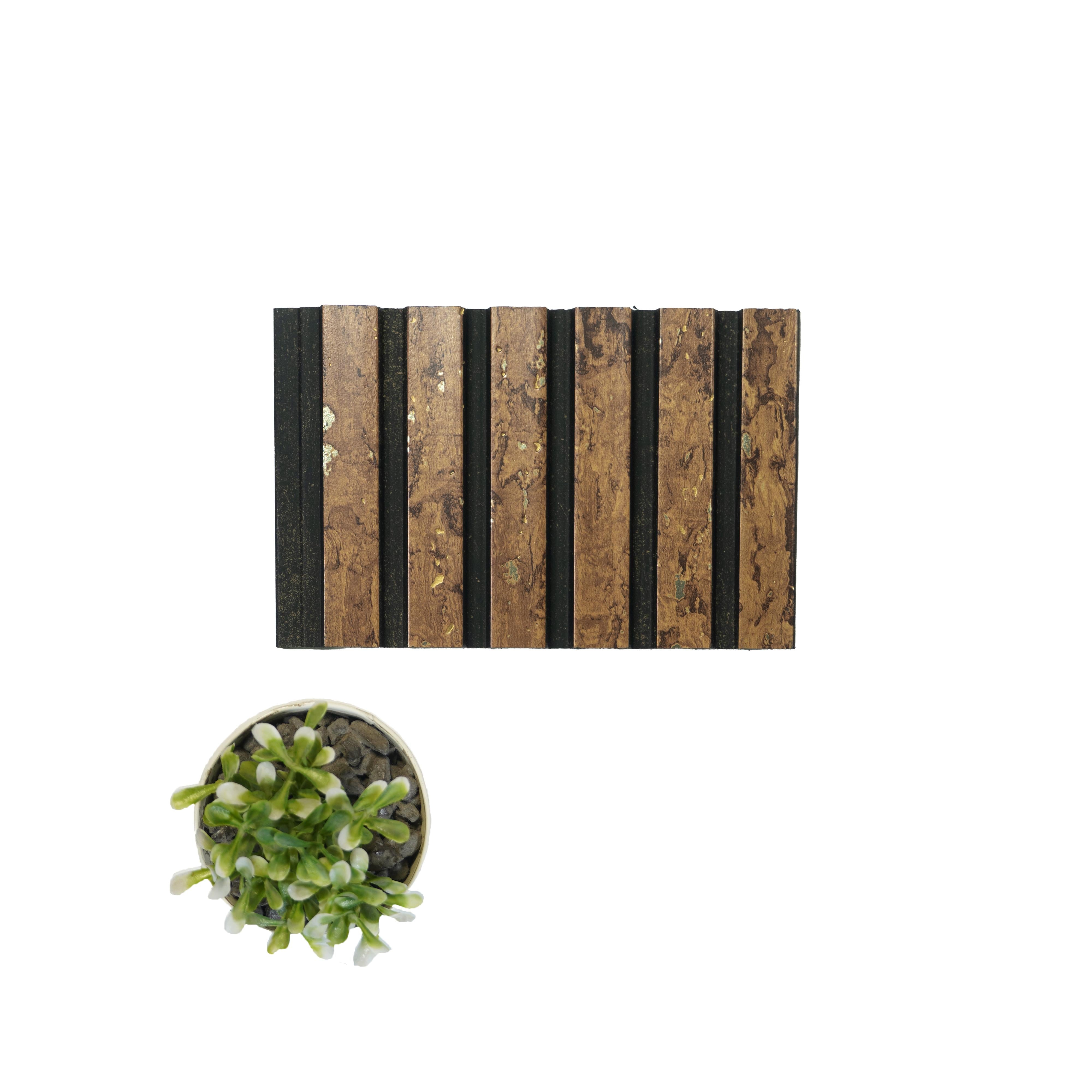 Brown Stone Charcoal Louver Marble & 8x0.41 Ft - Pn 04559
