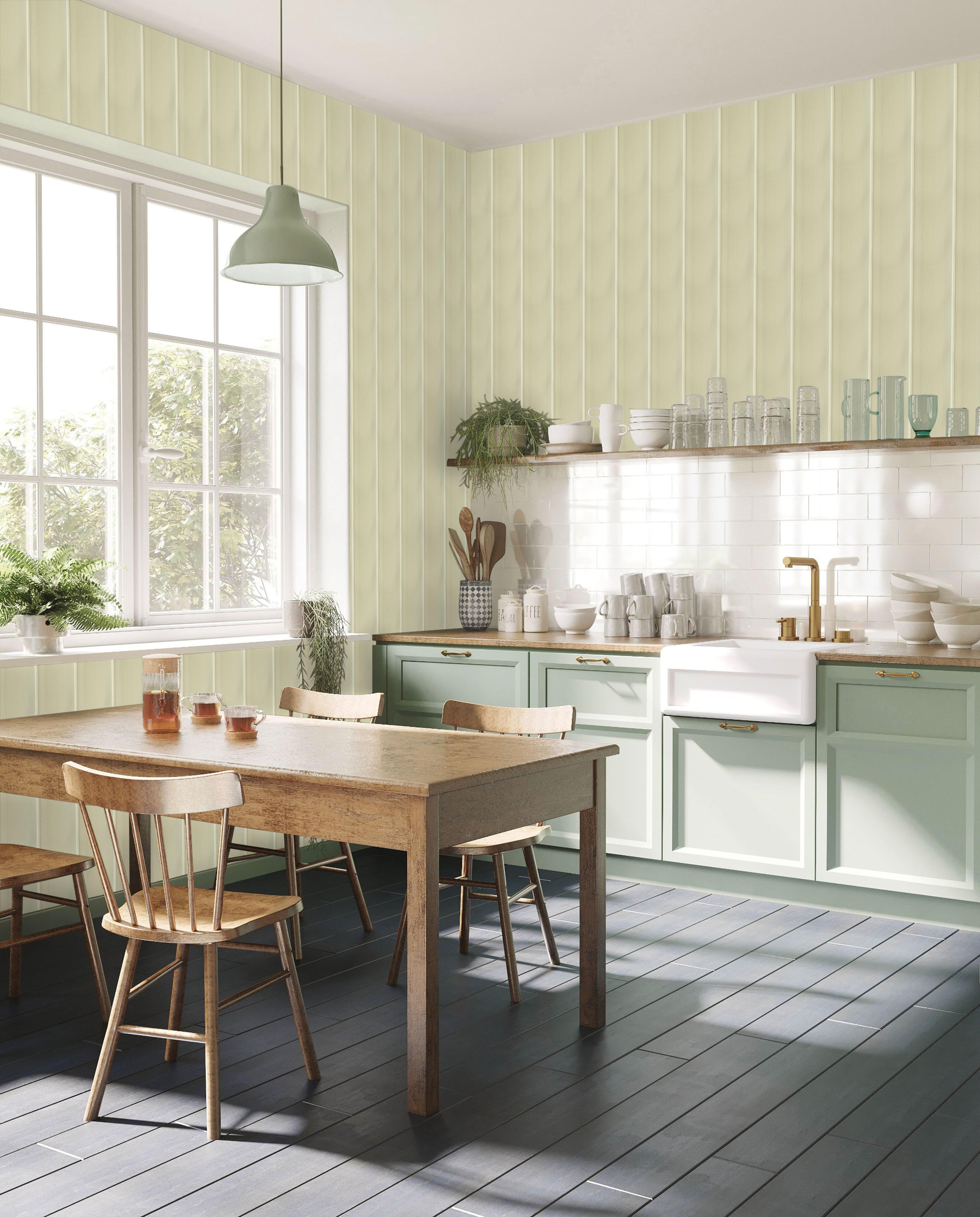 Interlock Charcoal Louvers Wood Soft Cream 9.5x0.4 Ft - Pn 02735 M