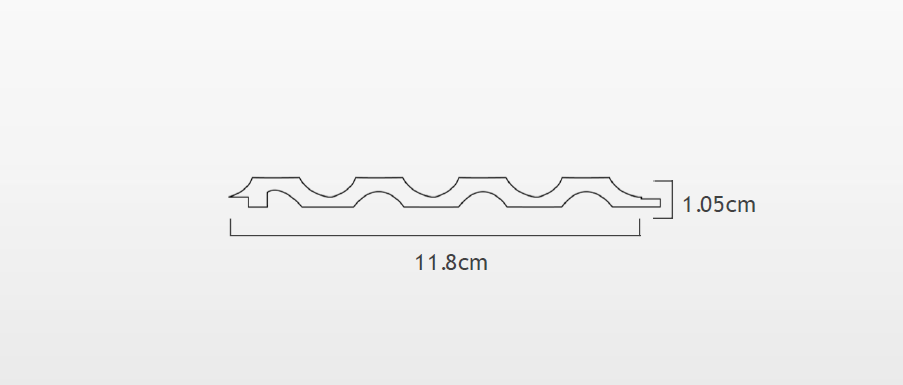 Interlock Charcoal Louvers Wood Mahogany Brown 8x0.38 Ft - Pn 02716 B