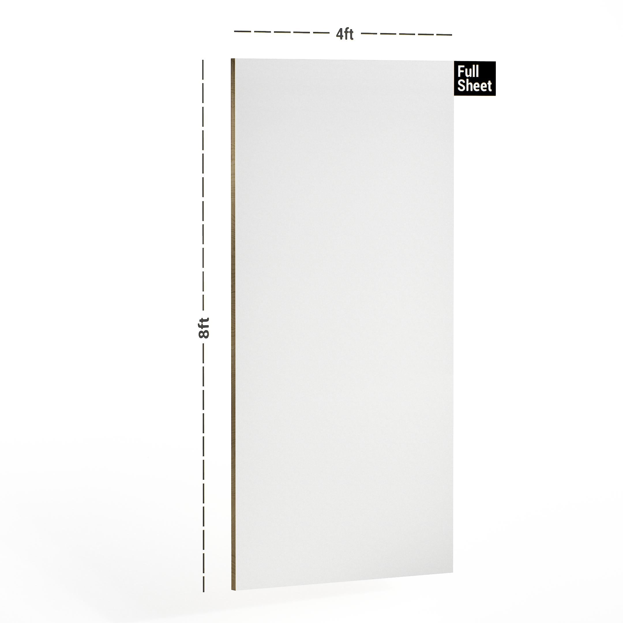 Super White Plain Laminate 8x4 ft Suede 1 mm - 1001 SD