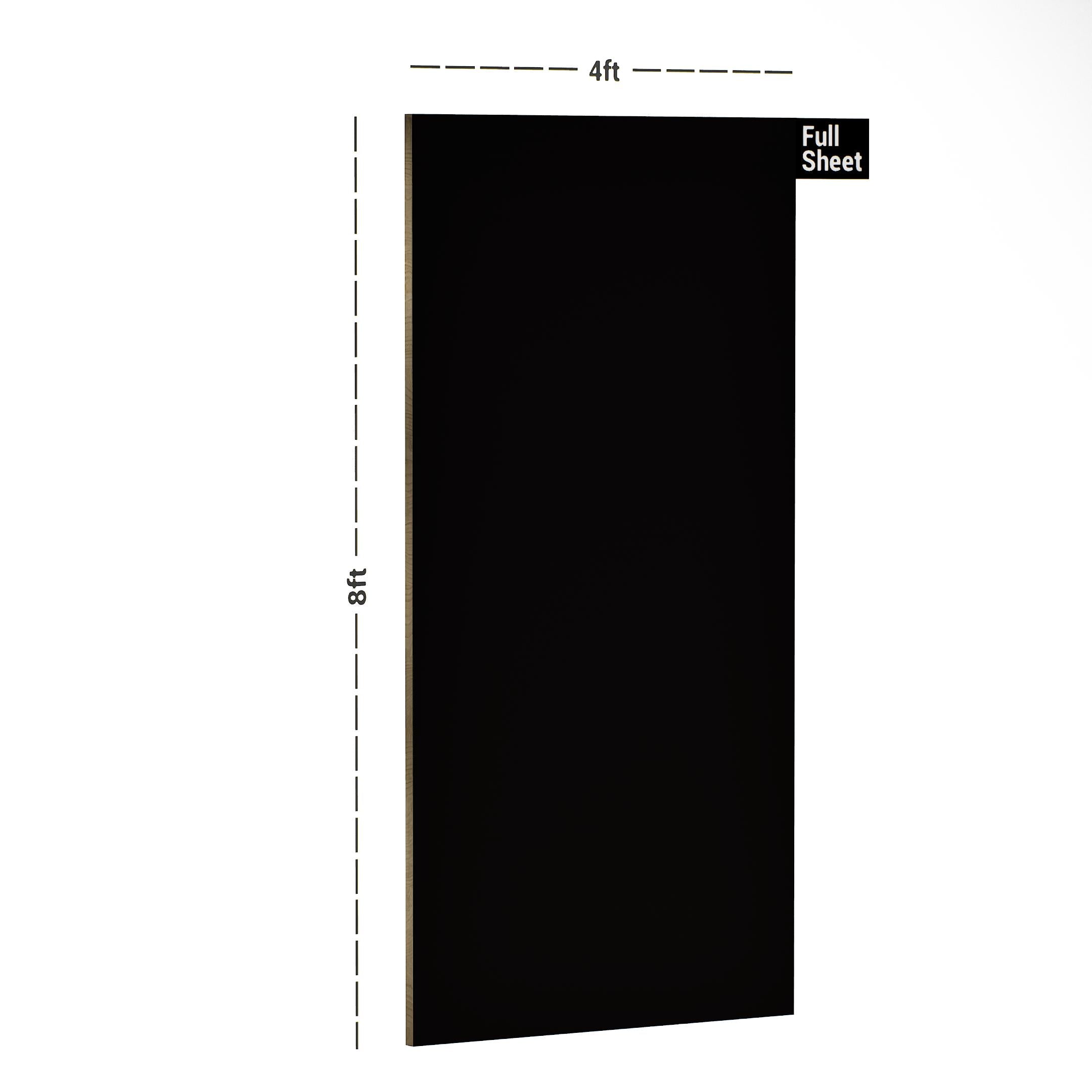 Mica Hanger Colour Black Plain Laminate 8x4 ft Glossy 1 mm - 1006 GL