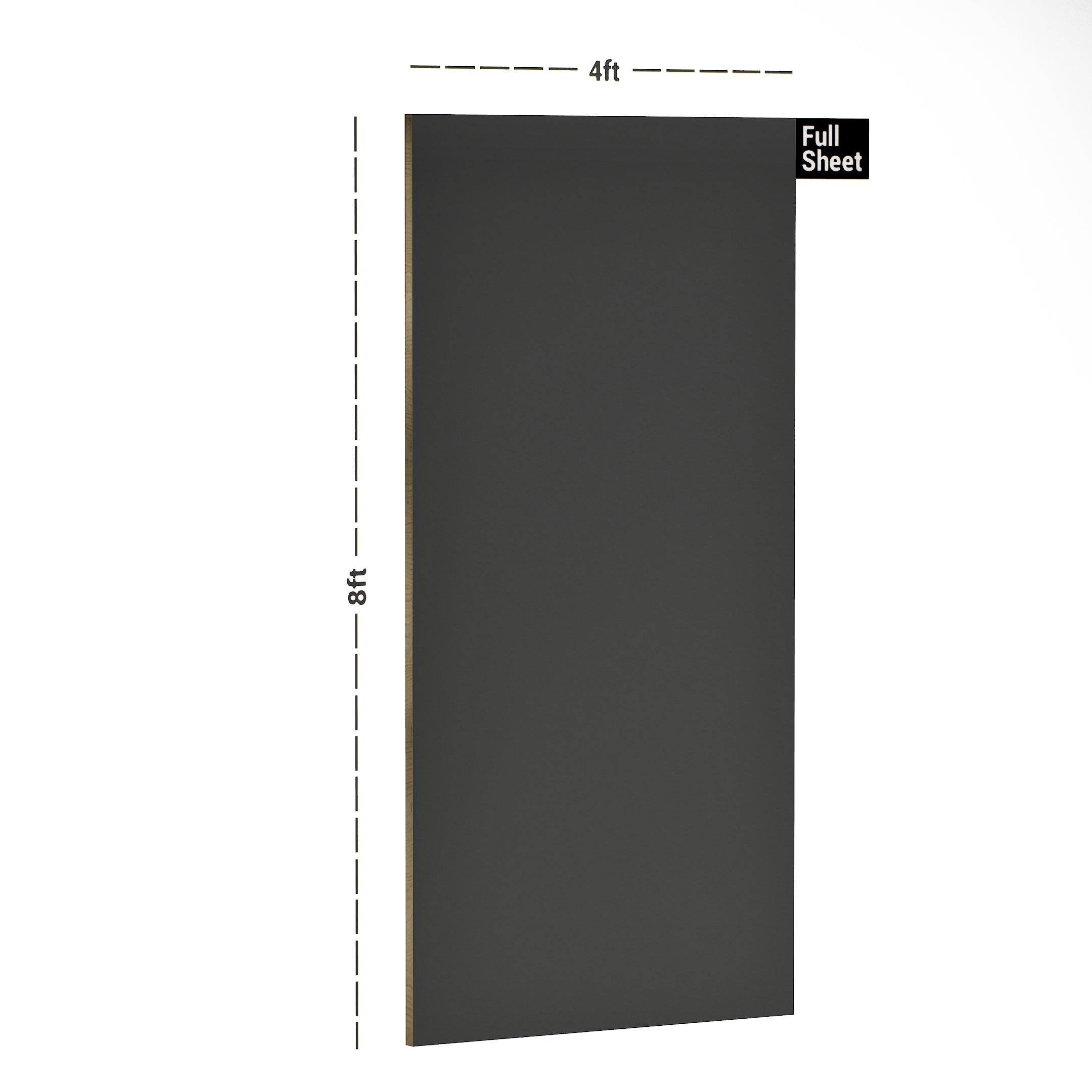 Slate Black Plain Laminate 8x4 ft Matte 1 mm - 11013 SAT