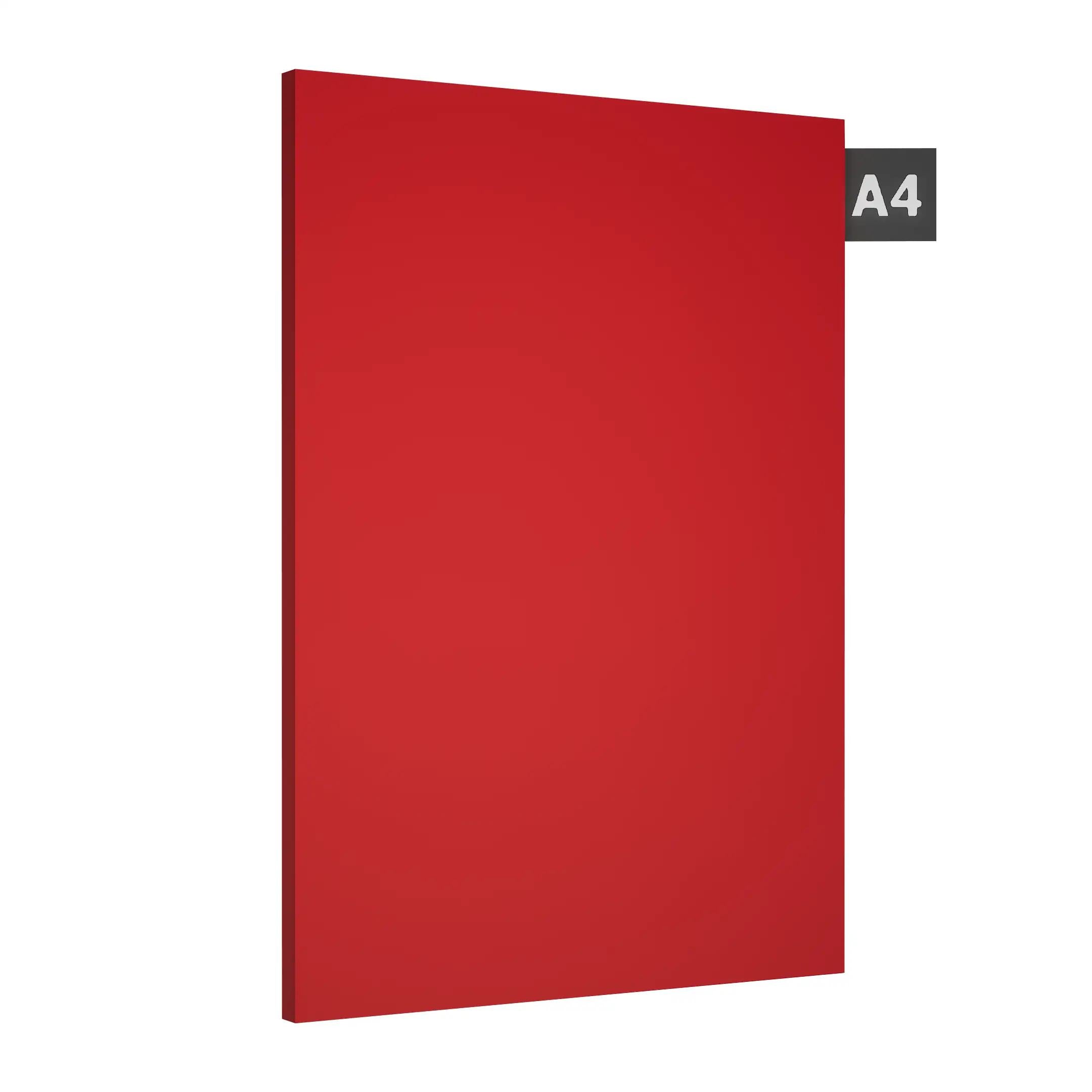 Poppy Red Plain Laminate 8x4 ft Suede 1 mm - 142 SF
