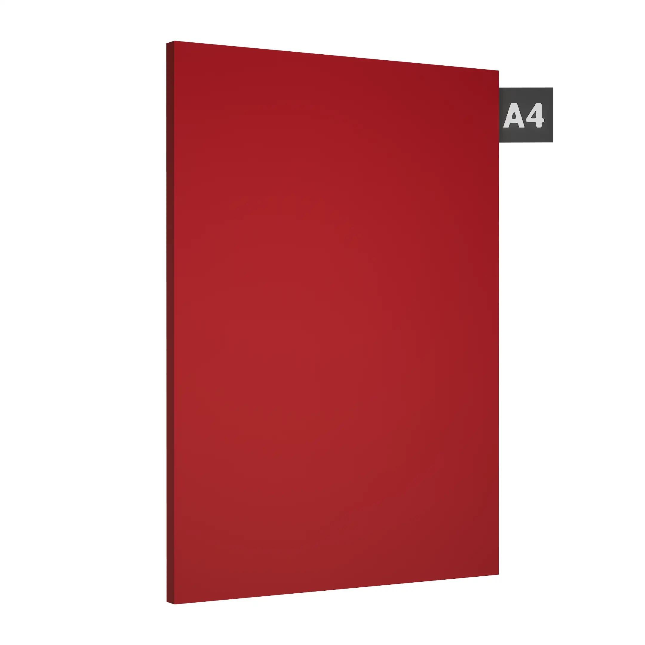 Red Plain Laminate 8x4 ft Suede 1 mm - 145 SF