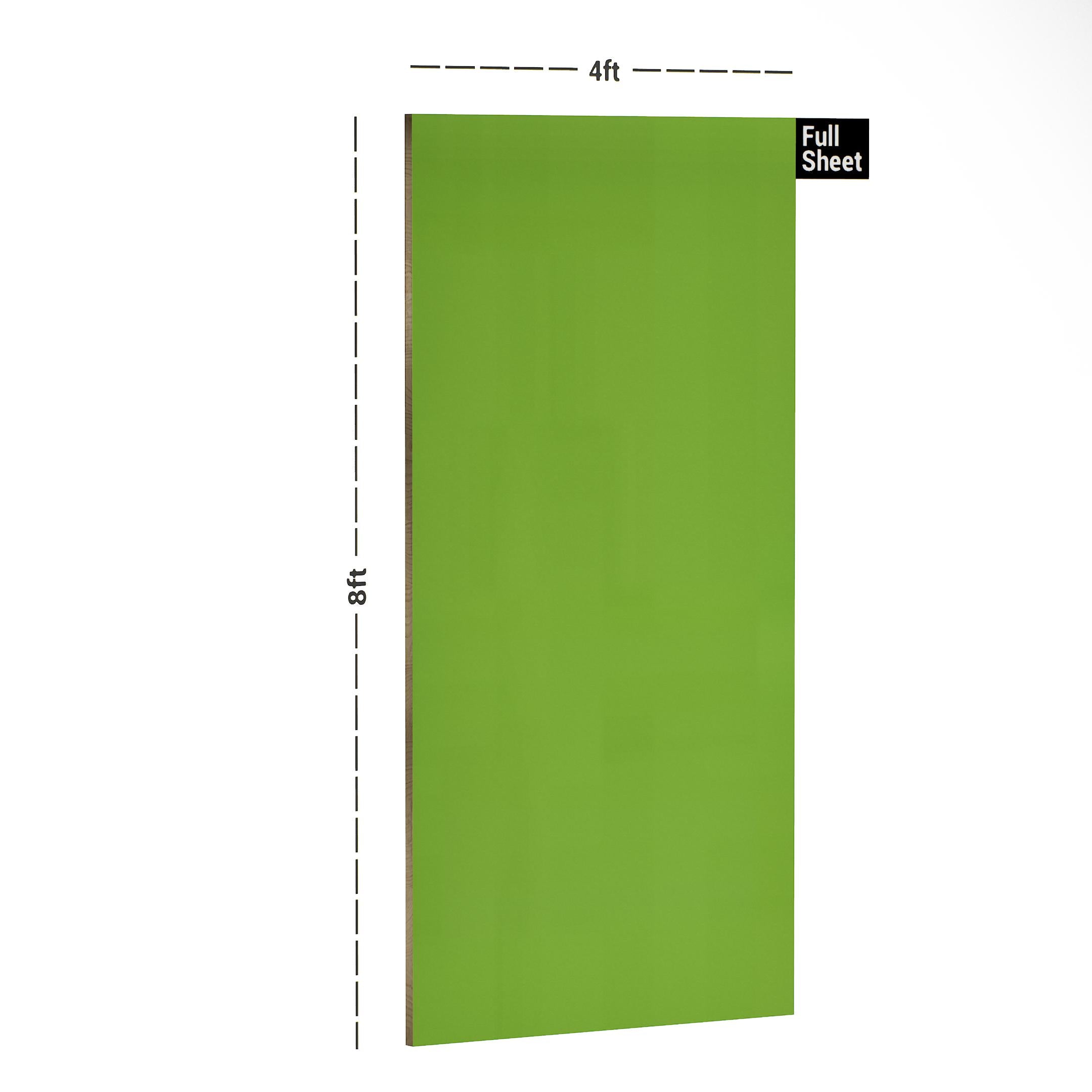 3 Mica Hanger Super Green Plain Laminate 8x4 ft High Gloss 1 mm - 1507 SHG