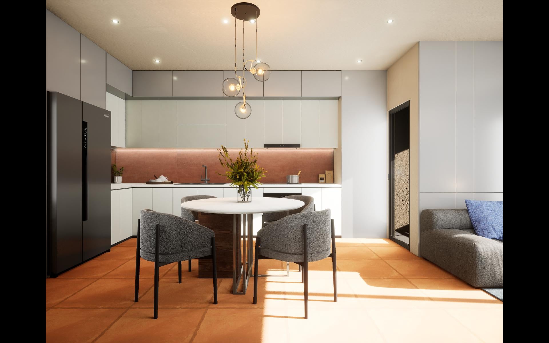 Smoke White Plain Laminate 8x4 ft Matte 0.8 mm - 175 TM