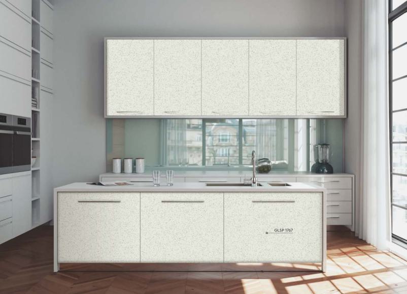Silver Sparkle Plain Laminate 8x4 ft High Gloss 0.8 mm - 1767 GLSP
