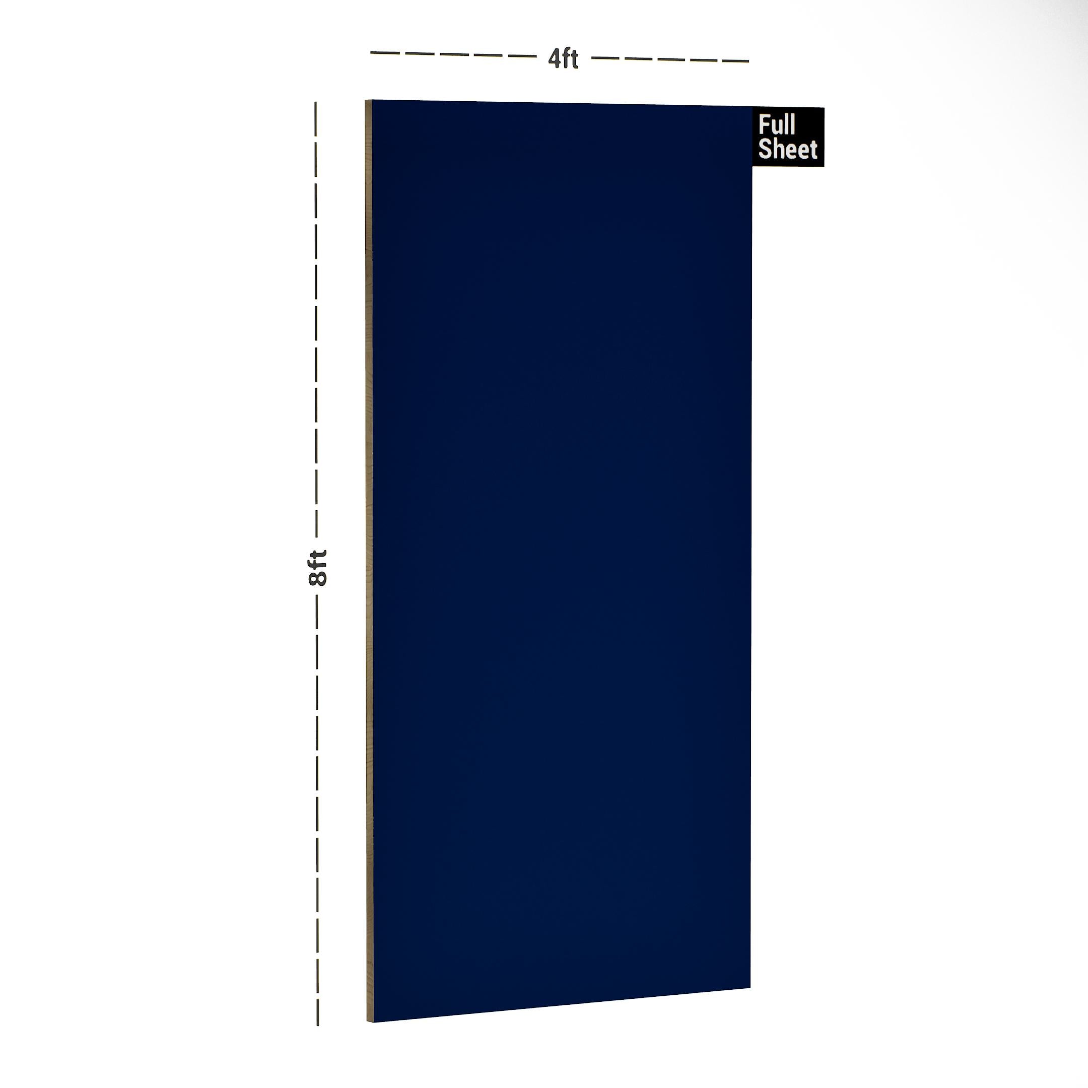 Elite Series Electric Blue Plain Laminate 8x4 ft Suede 1 mm - 2169 SF