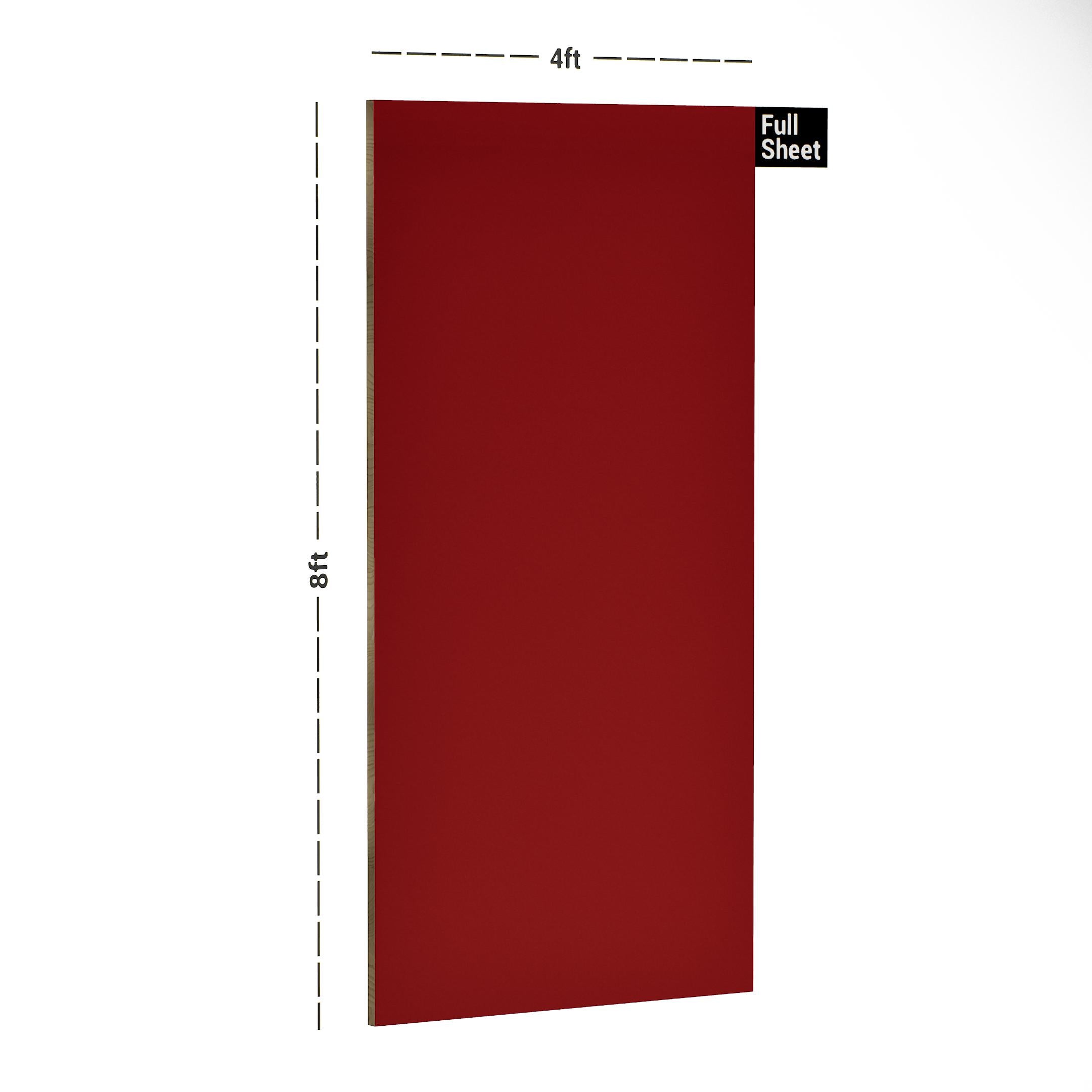Solid Color Poppy Plain Laminate 8x4 ft Suede 0.8 mm - 2182 SF