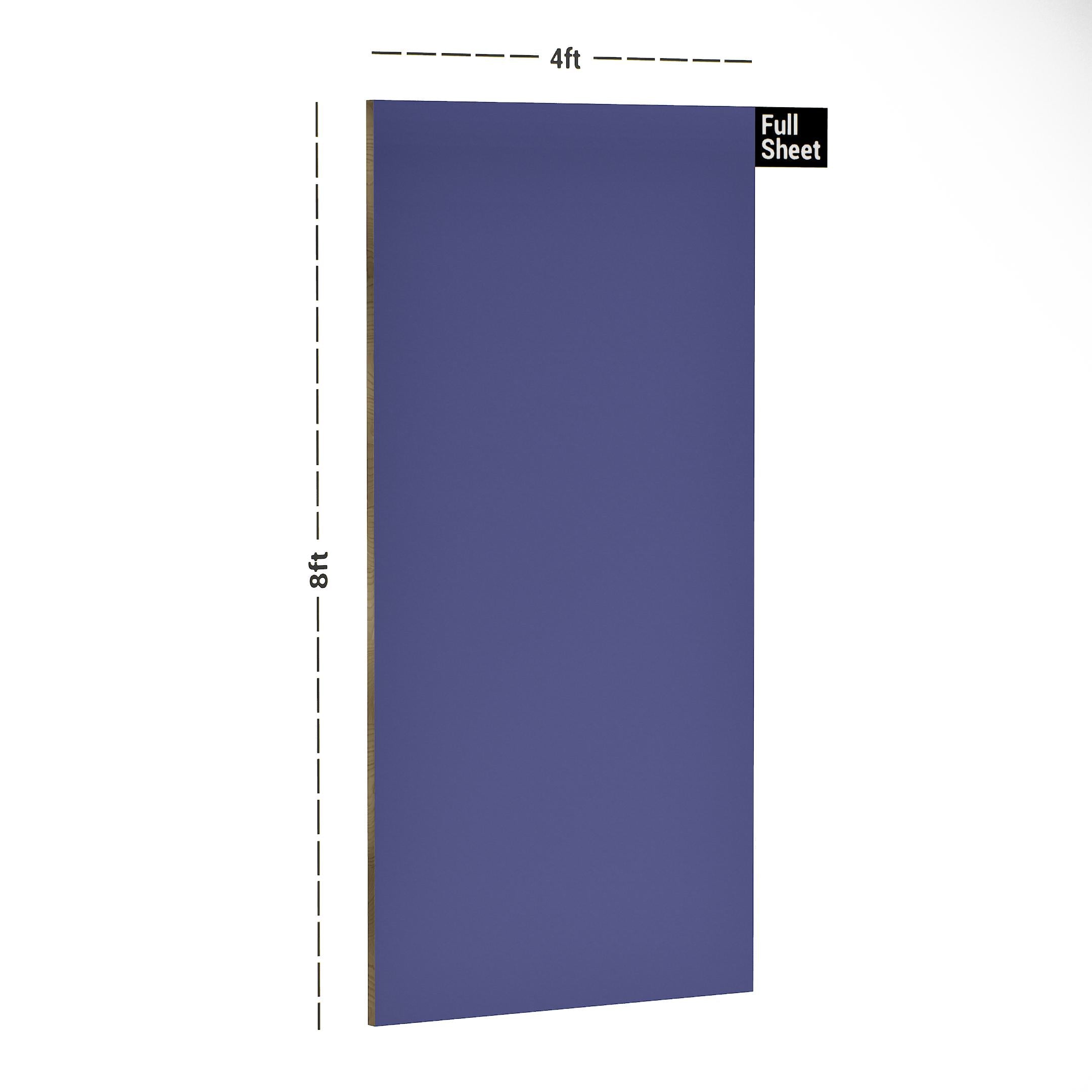 Prussian Blue Plain Laminate 8x4 ft Suede 1 mm - 234 SF