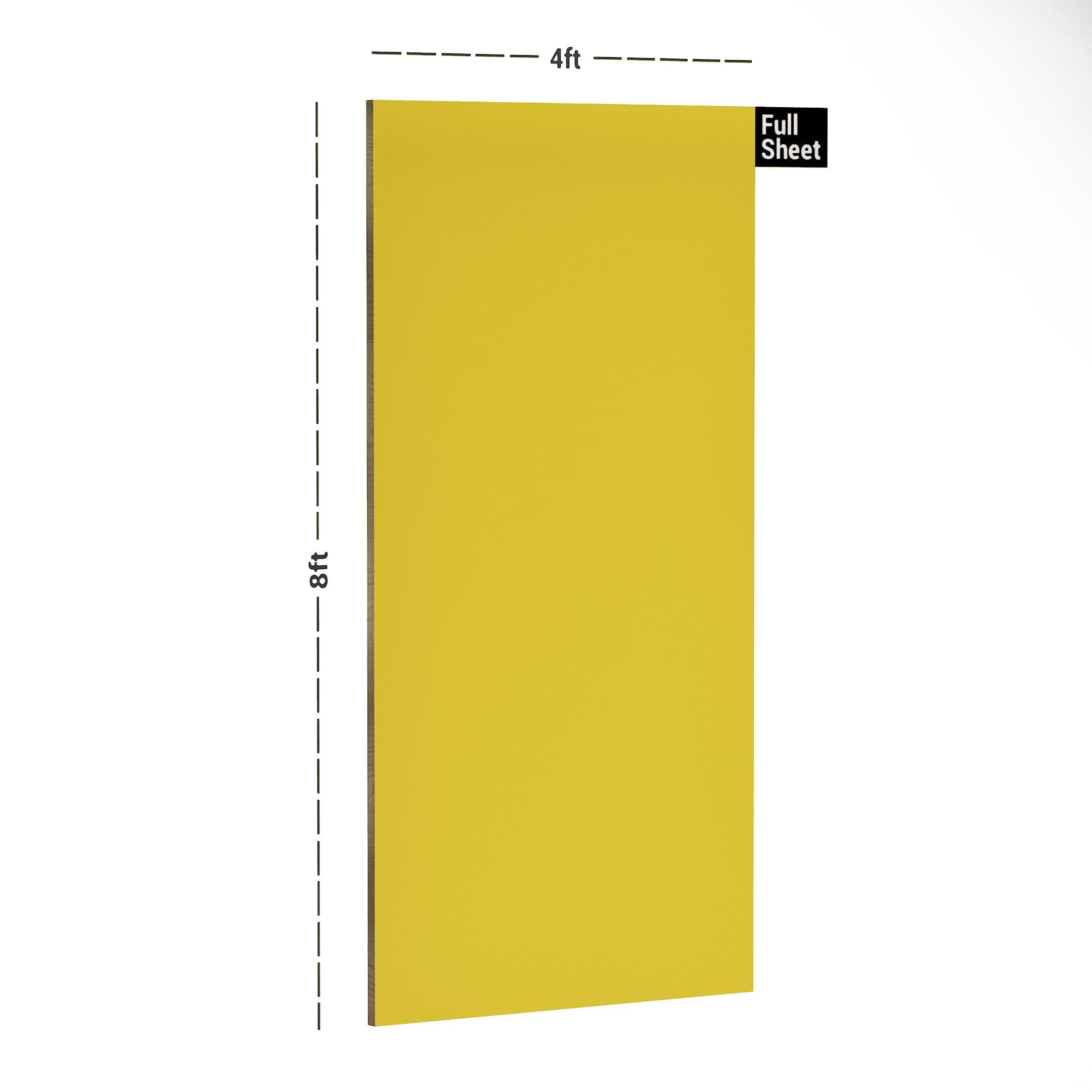 Yellow Plain Laminate 8x4 ft Suede 1 mm - 239 SF