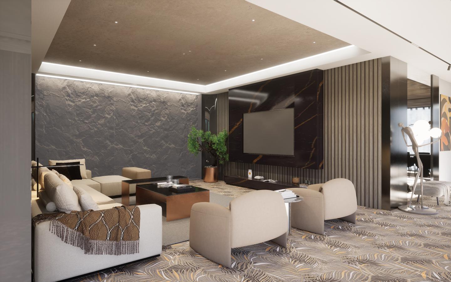 Caramel Calacatta Marble & Stone Laminate 8x4 ft Super Matte 0.8 mm - 2491 SMT