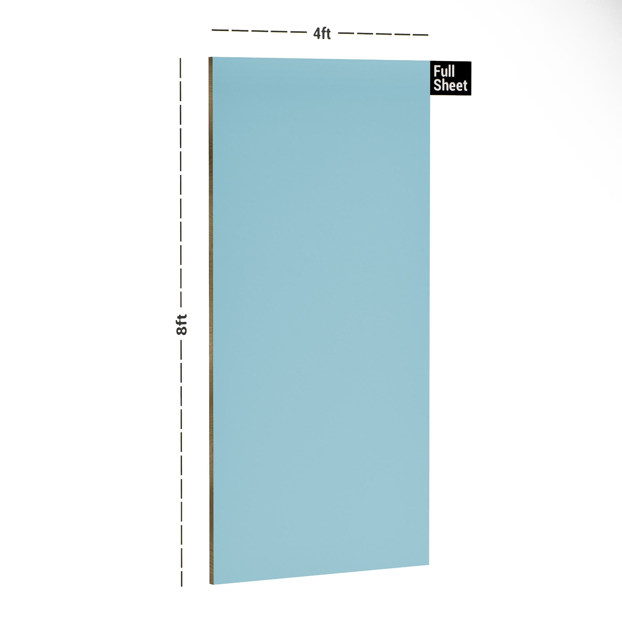 Sky Blue Plain Laminate 8x4 ft Suede 1 mm - 257 SF