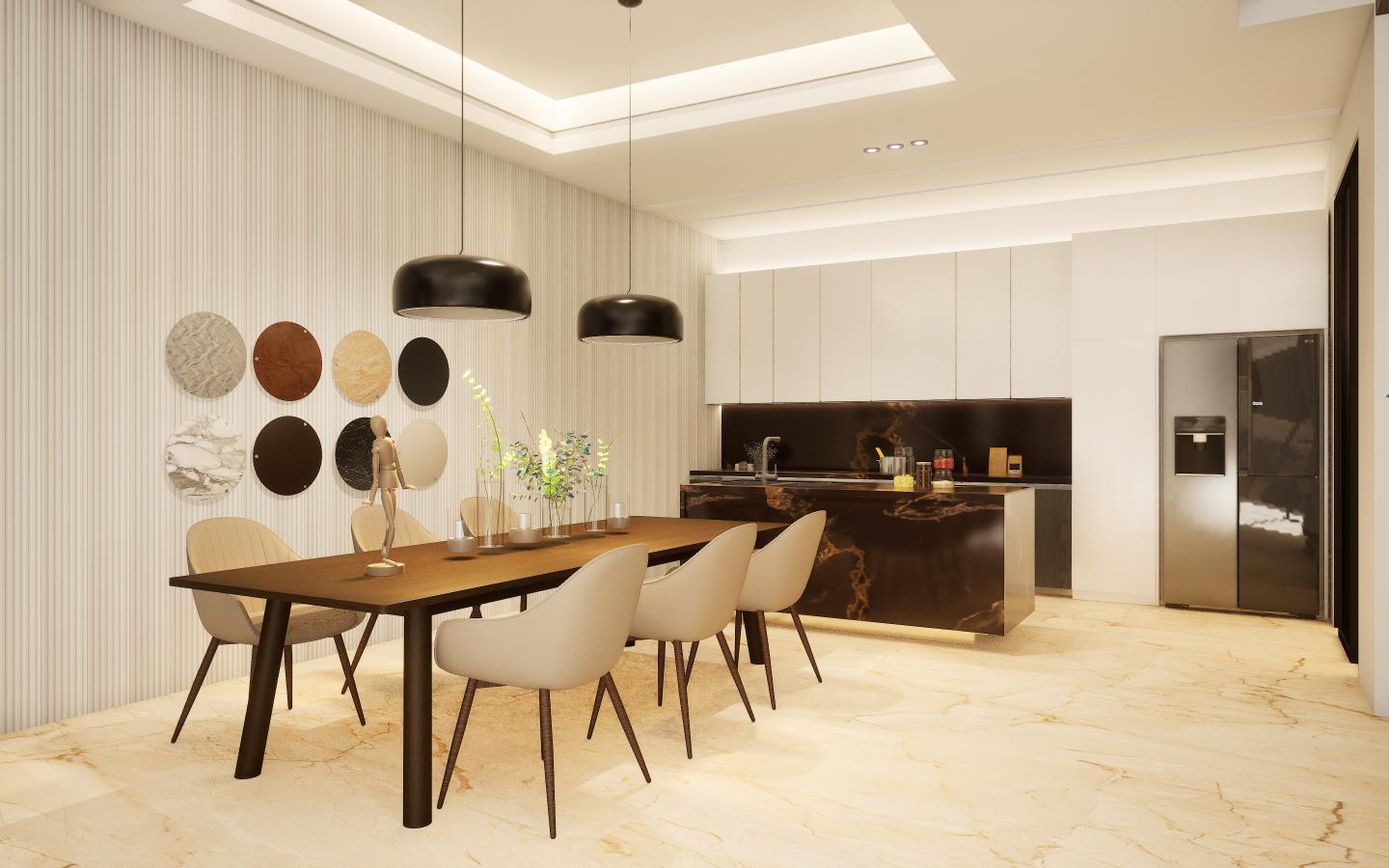 Crema Marfil Marble & Stone Laminate 8x4 ft High Gloss 1 mm - 2619 LG