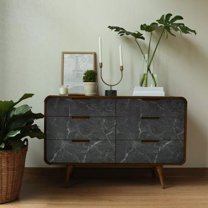 Elite Series Dark Grey Moonstone Marble & Stone Laminate 8x4 ft Texture 1 mm - 3133 MG