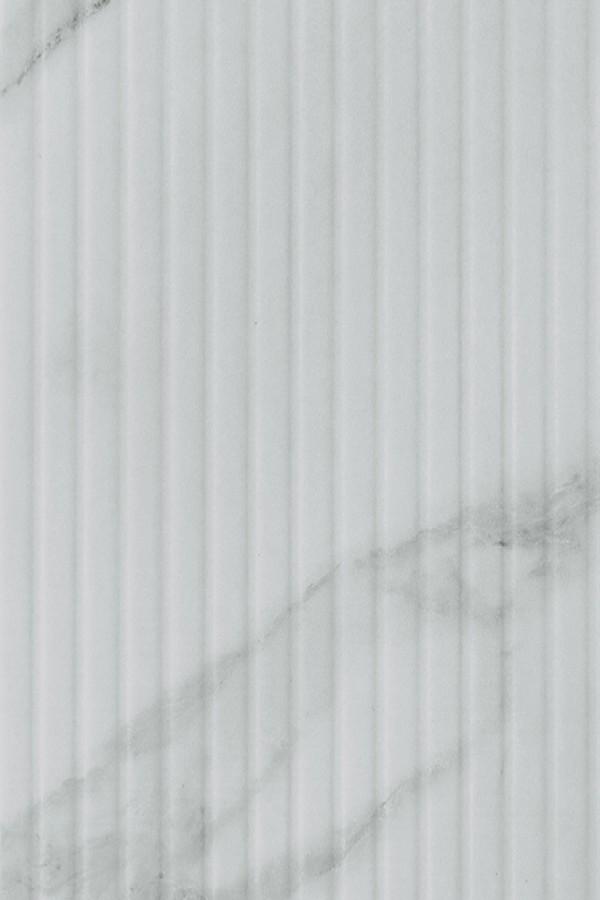 Silver Metallic Marble Fluted Laminate 8x4 ft Texture 1 mm - 3205 CF