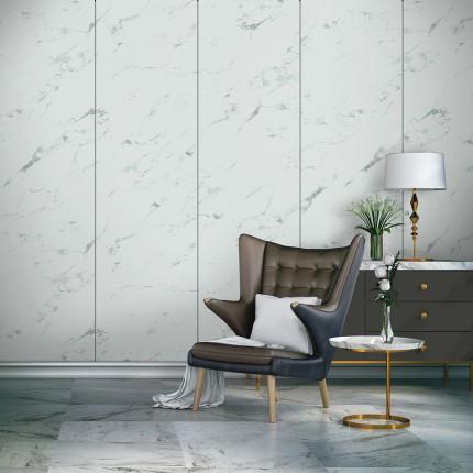 Silver Metallic Marble & Stone Laminate 8x4 ft Texture 1 mm - 3205 MG