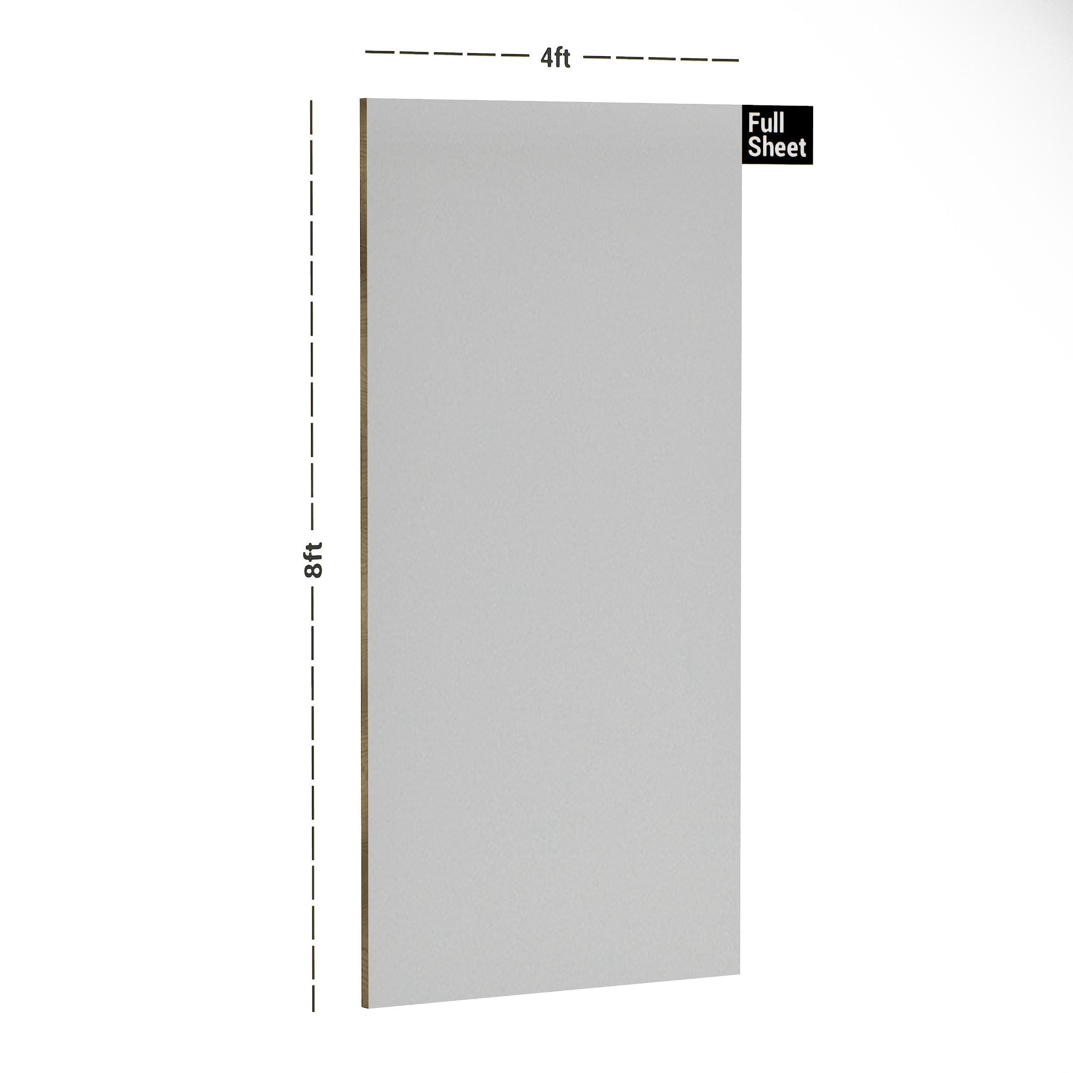 Satin White Plain Laminate 8x4 ft Super Matte 1 mm - 3502 RSO
