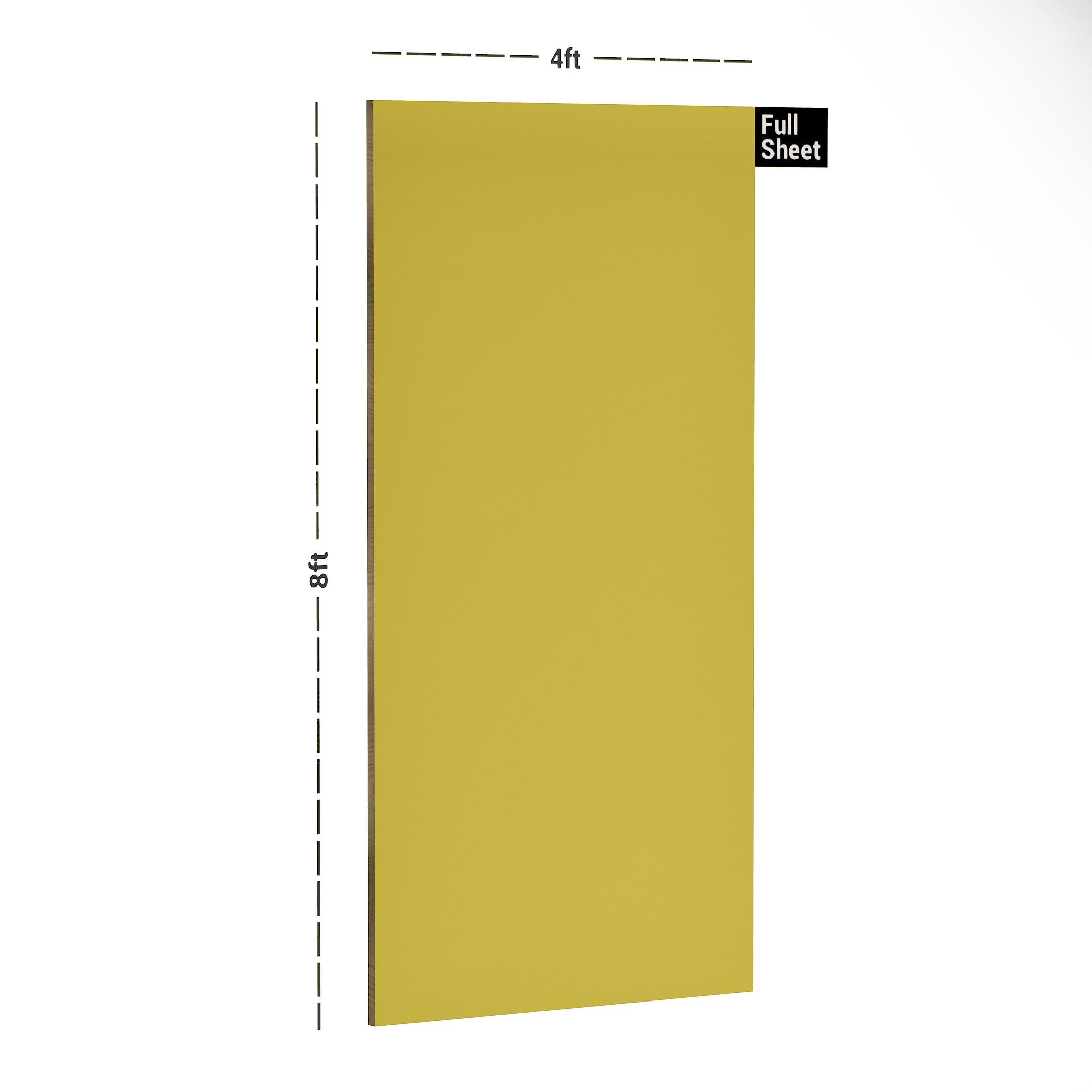 Yellow Plain Laminate 8x4 ft Suede 1 mm - 3517 The