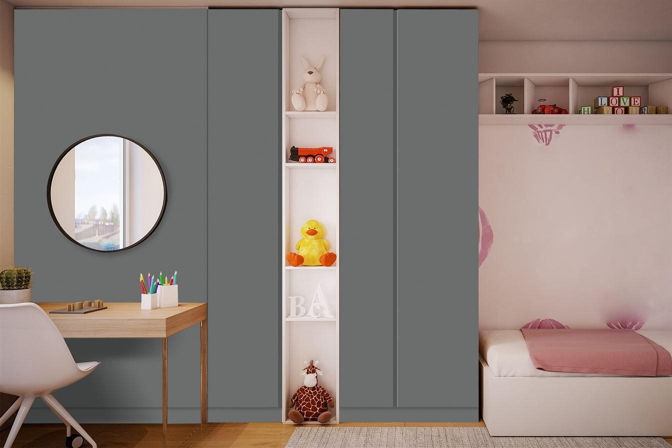 Nickel Grey Plain Laminate 8x4 ft Super Matte 1 mm - 3553 RSO