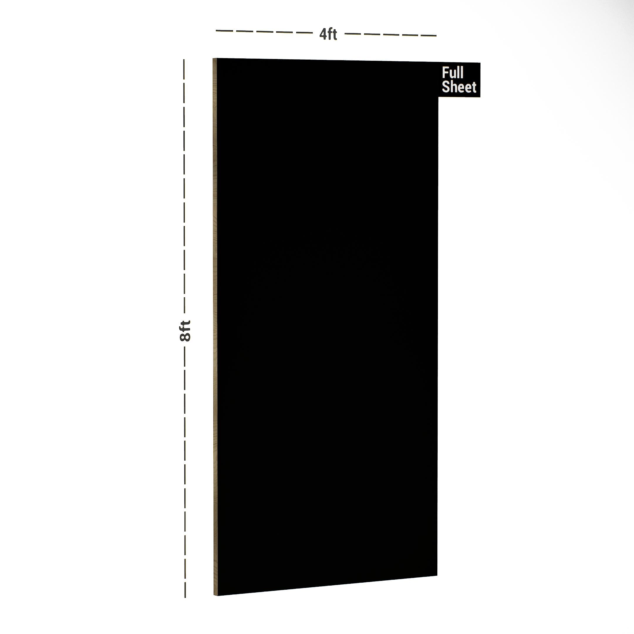 The Black Plain Laminate 8x4 ft Super Matte 1 mm - 3560 SMT