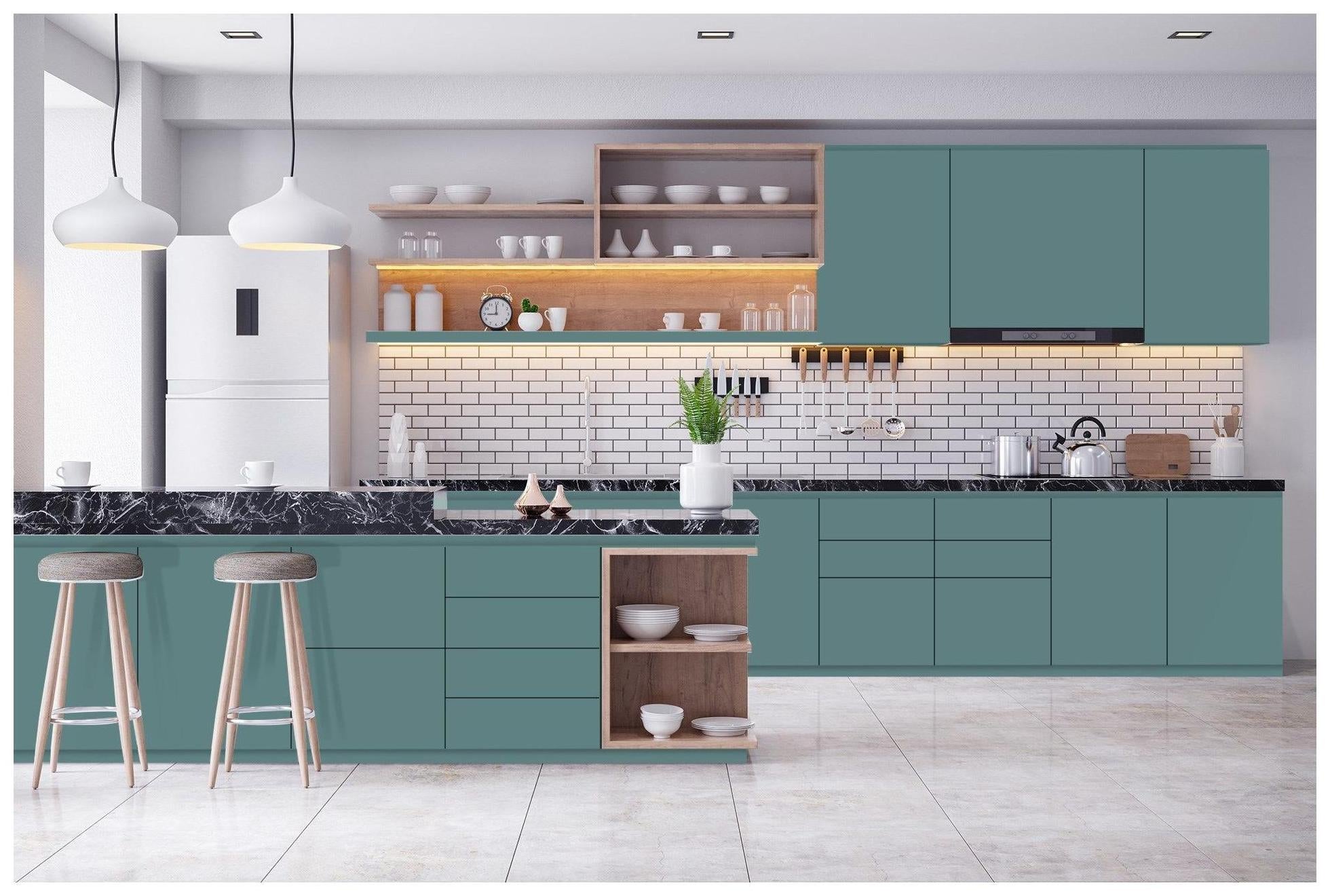 Green Tea Plain Laminate 8x4 ft Super Matte 1 mm - 3577 RSO