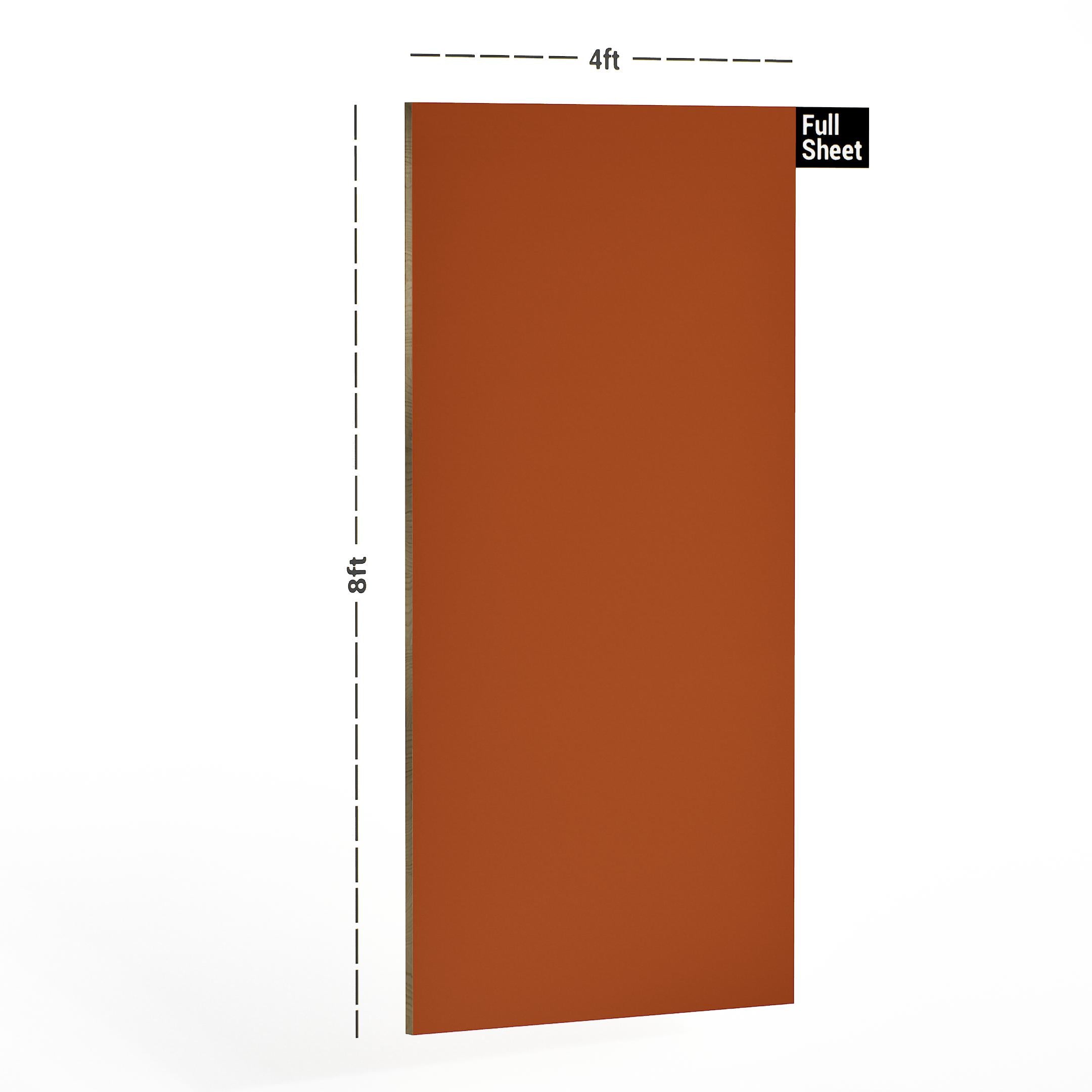 Orange Plain Laminate 8x4 ft Suede 1 mm - 3579 Basketball