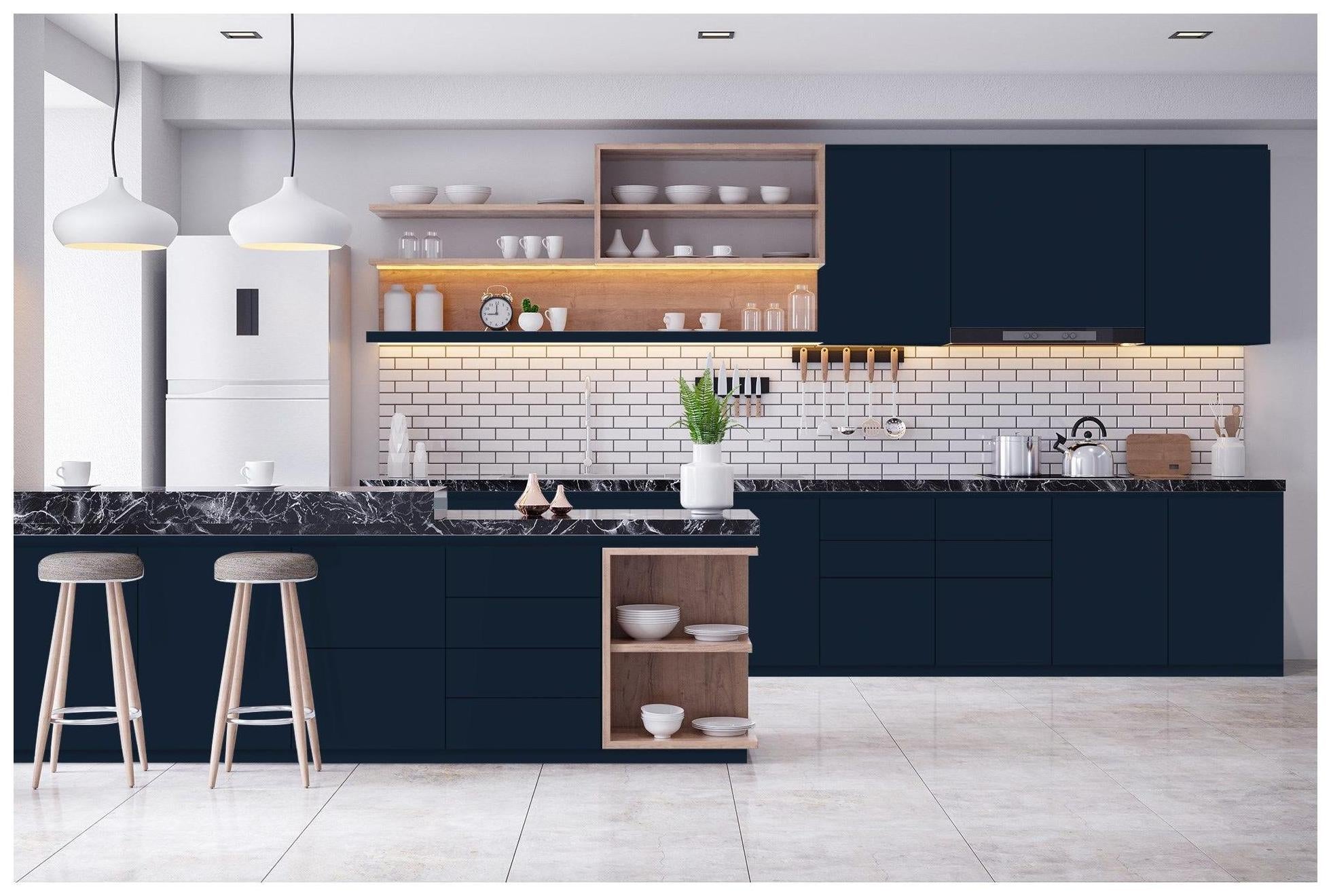 Blue Plain Laminate 8x4 ft Super Matte 1 mm - 3586 RSO