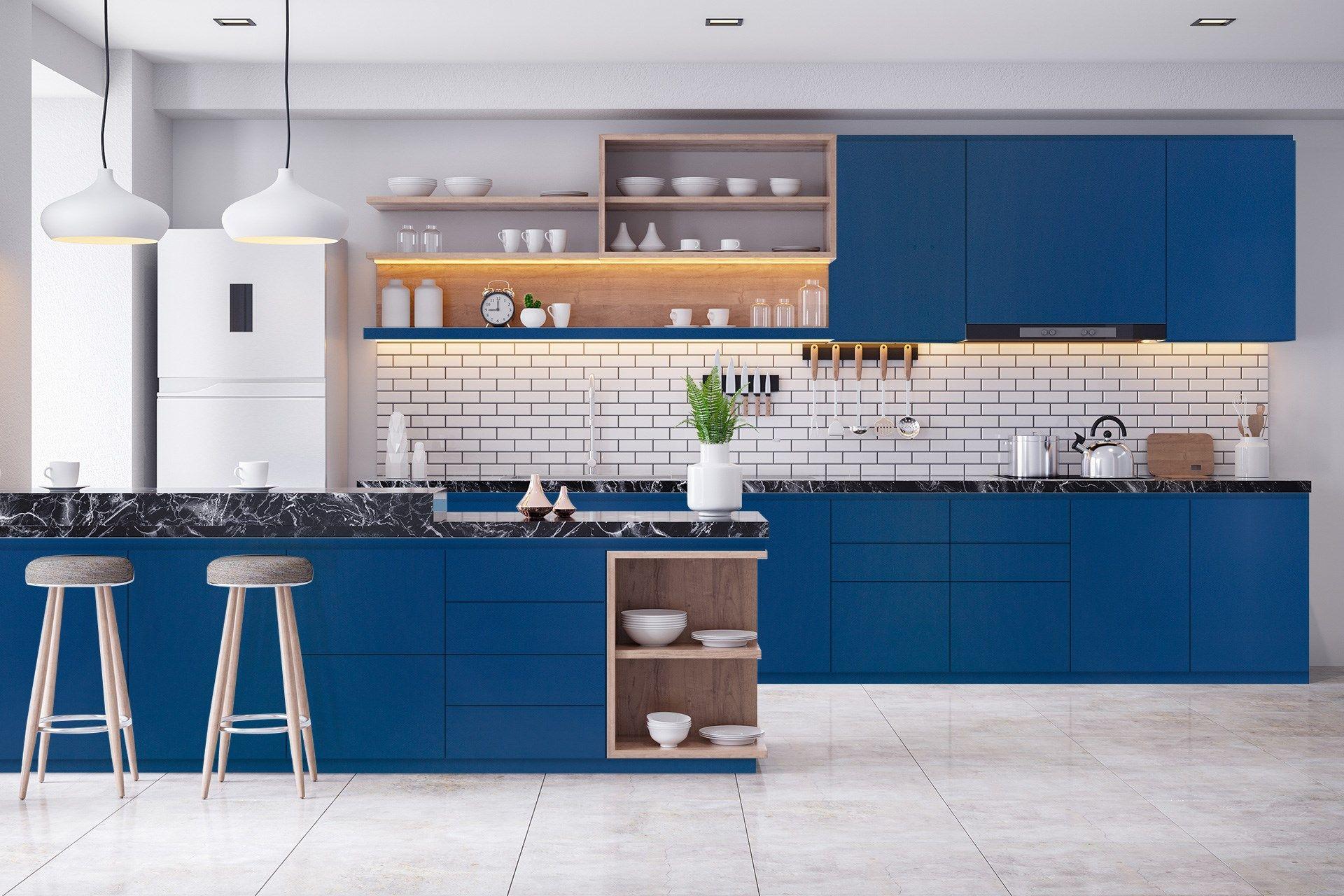 Lapis Blue Plain Laminate 8x4 ft Super Matte 1 mm - 3587 RSO