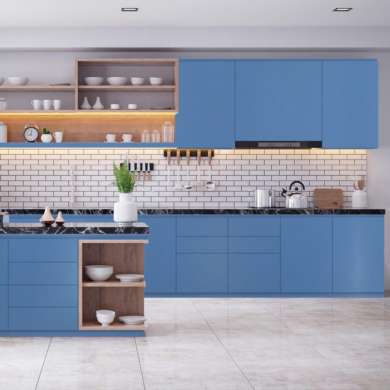 Inky Blue Plain Laminate 8x4 ft Super Matte 1 mm - 3593 RSO