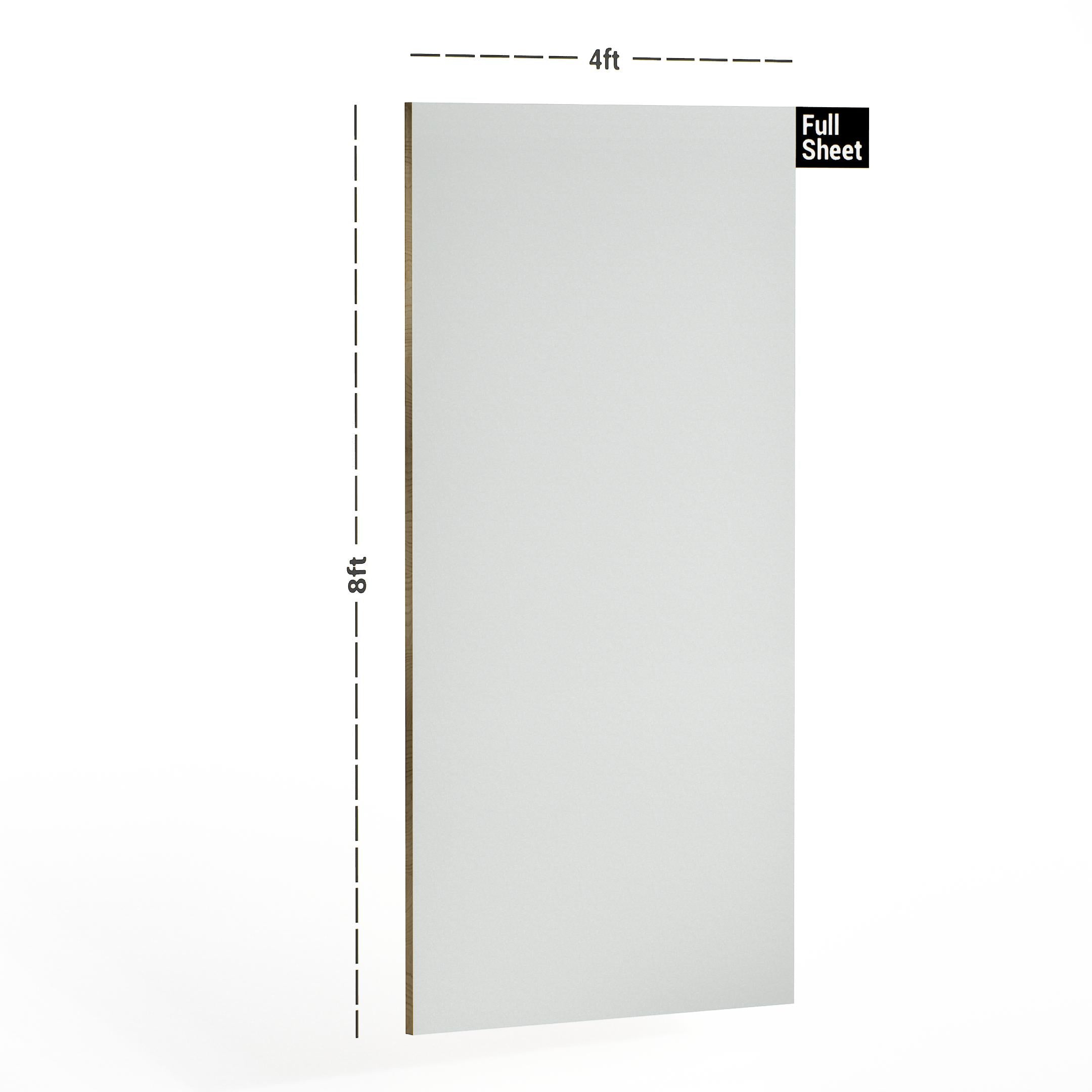 White Plain Laminate 8x4 ft Suede 1 mm - 3601 Pearl