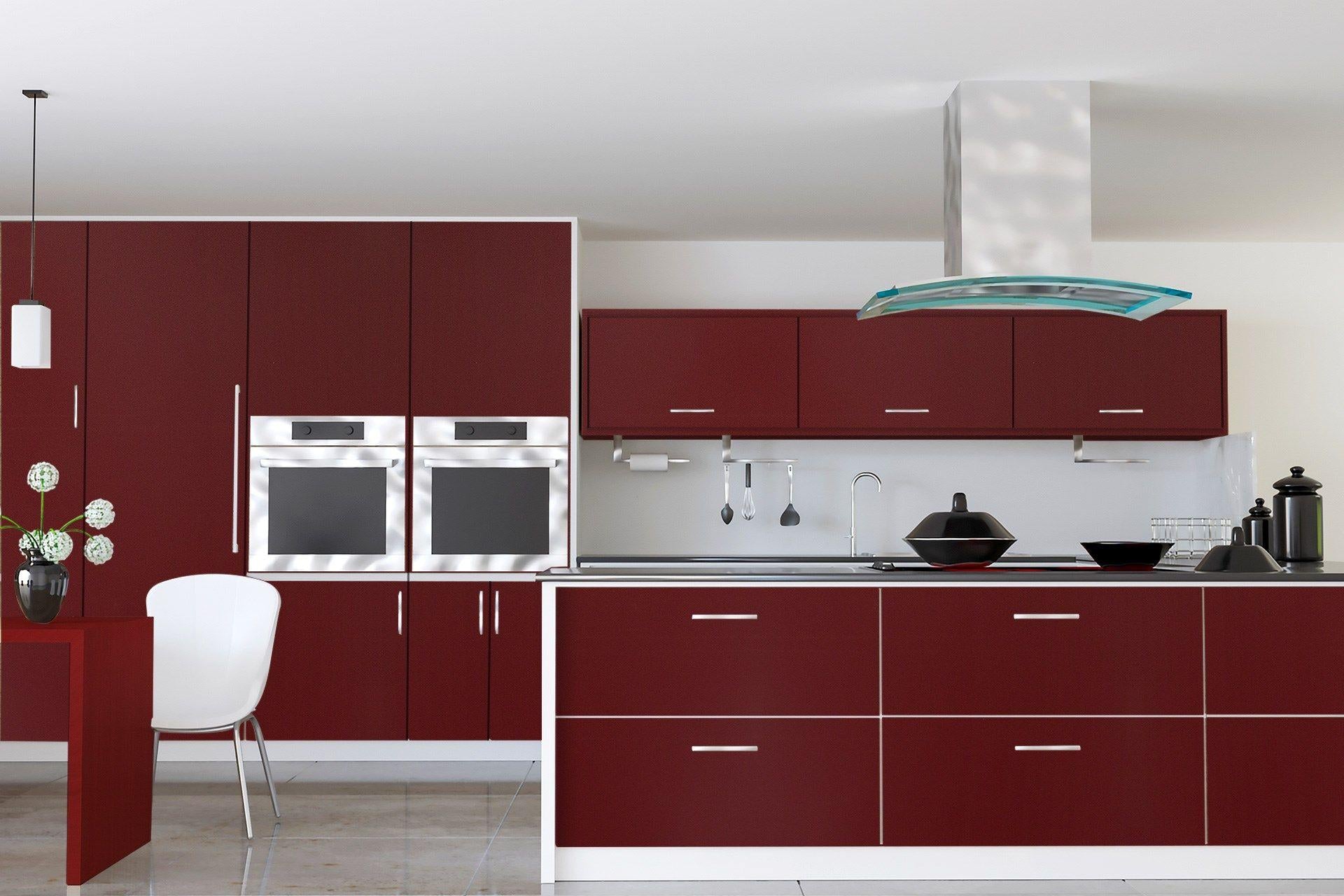 Popping Ruby Plain Laminate 8x4 ft Suede 1 mm - 3623 SUD