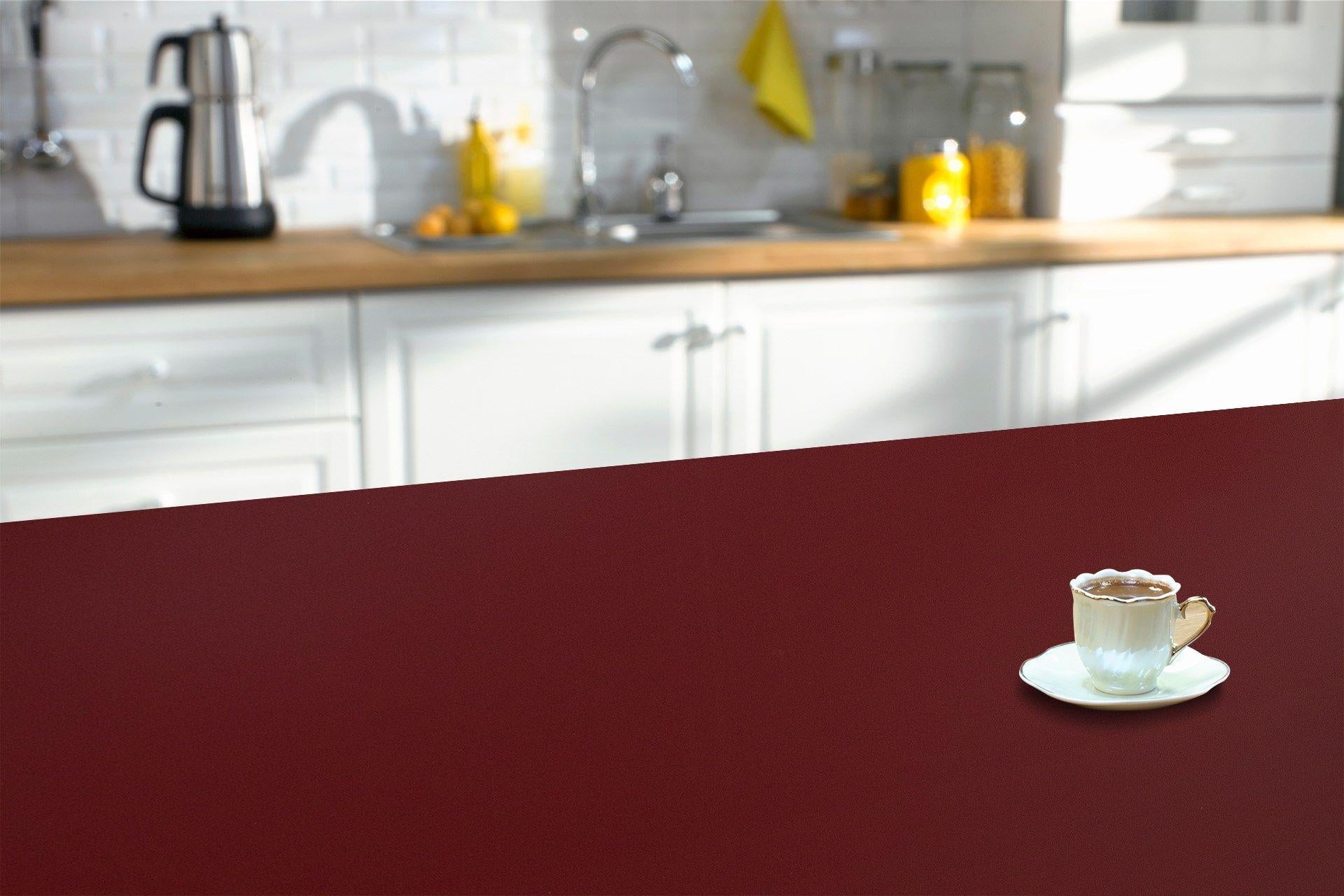 Popping Ruby Plain Laminate 8x4 ft Suede 1 mm - 3623 SUD