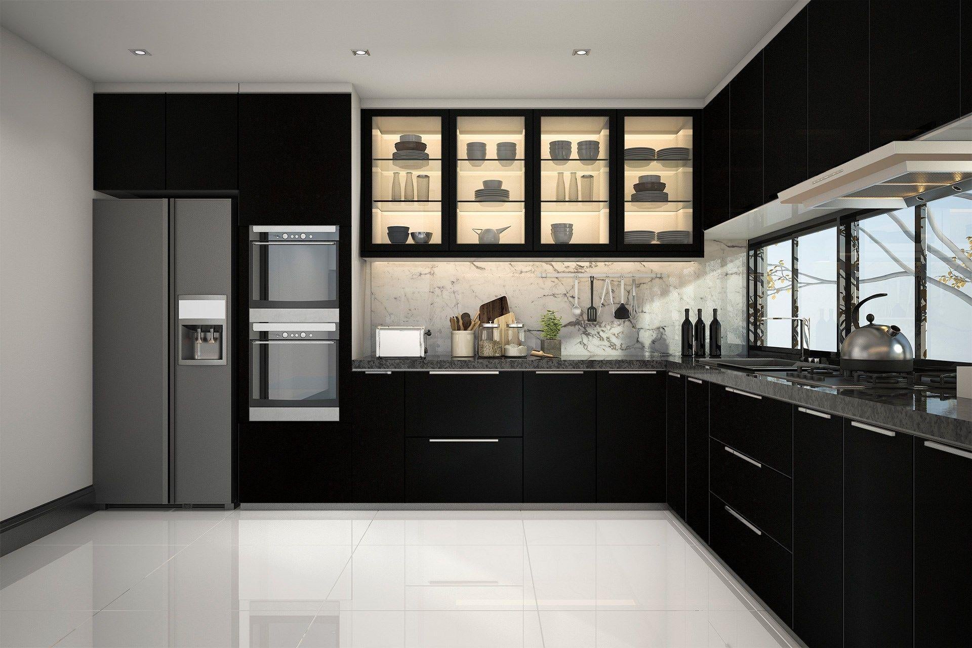Black Plain Laminate 8x4 ft Super Matte 1 mm - 3646 RSO