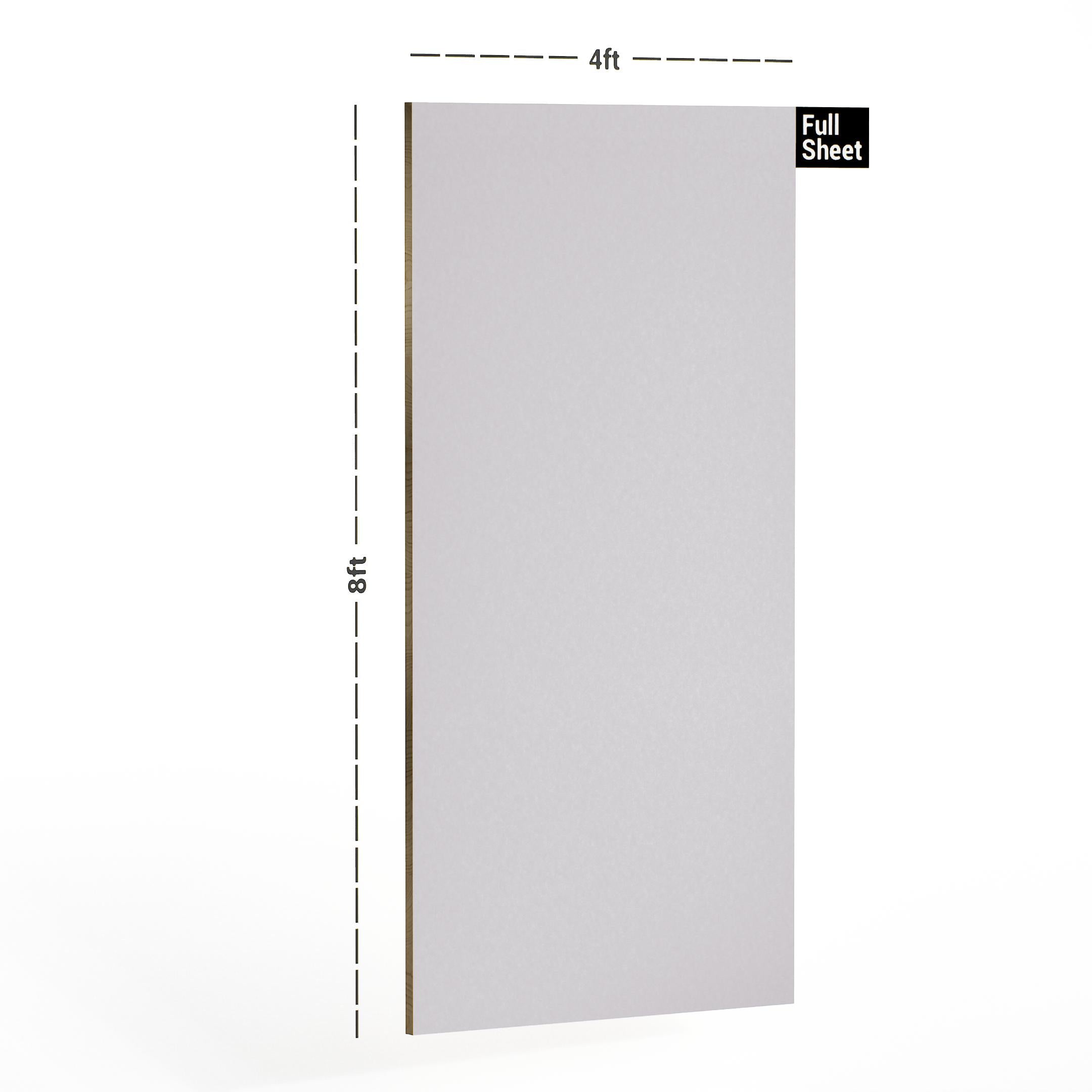 White Plain Laminate 8x4 ft Suede 1 mm - 3804 UC-SF