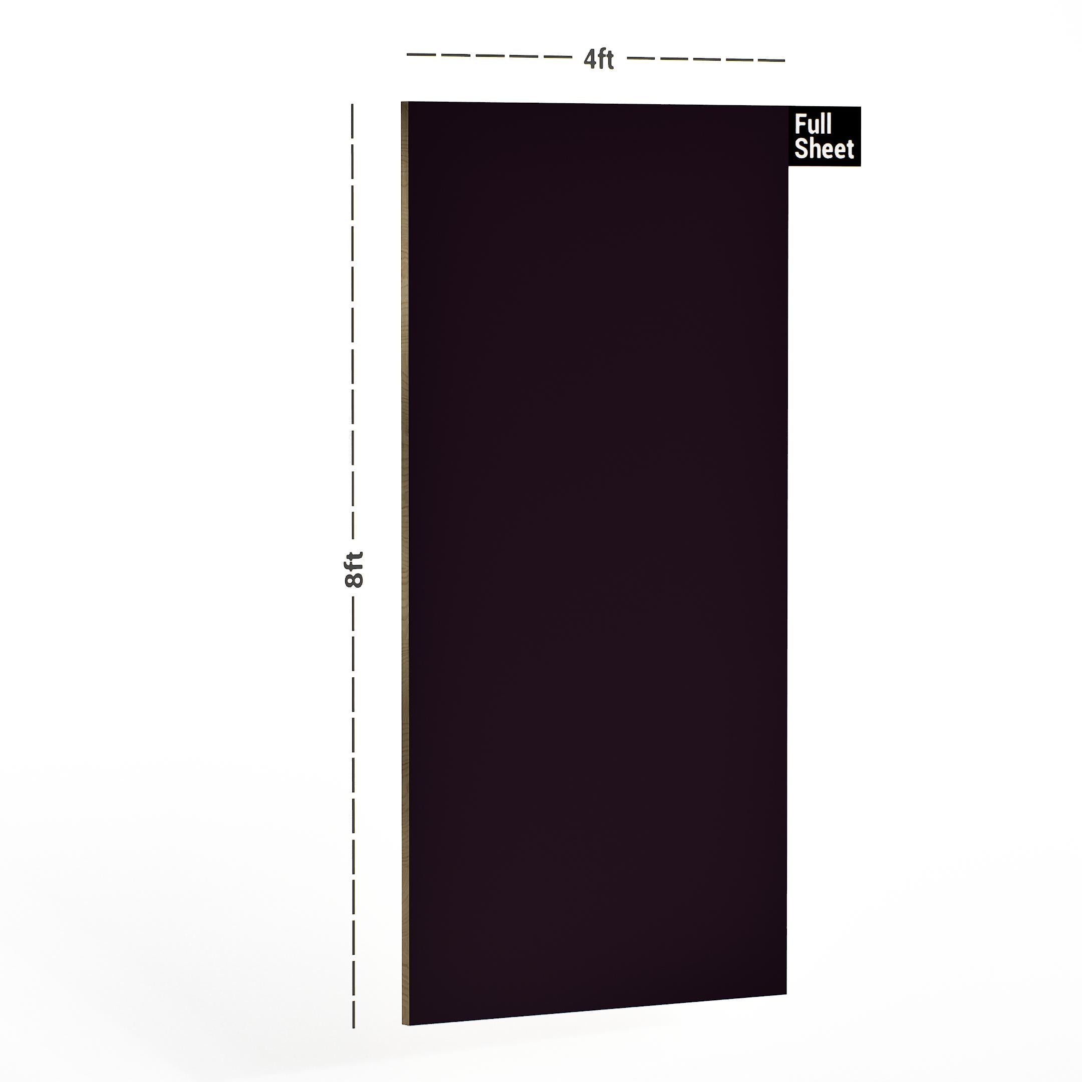 Black Currant Plain Laminate 8x4 ft Suede 1 mm - 3813 UC-SF