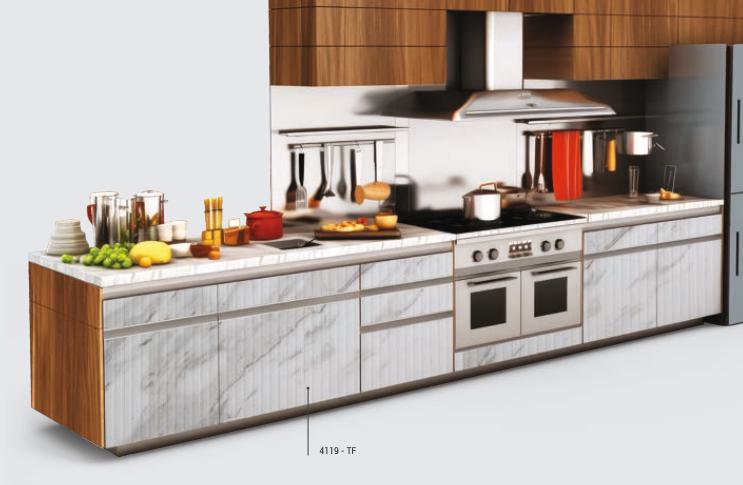 Rock Stone Fluted Laminate 8x4 ft High Gloss 0.9 mm - 4119 TF