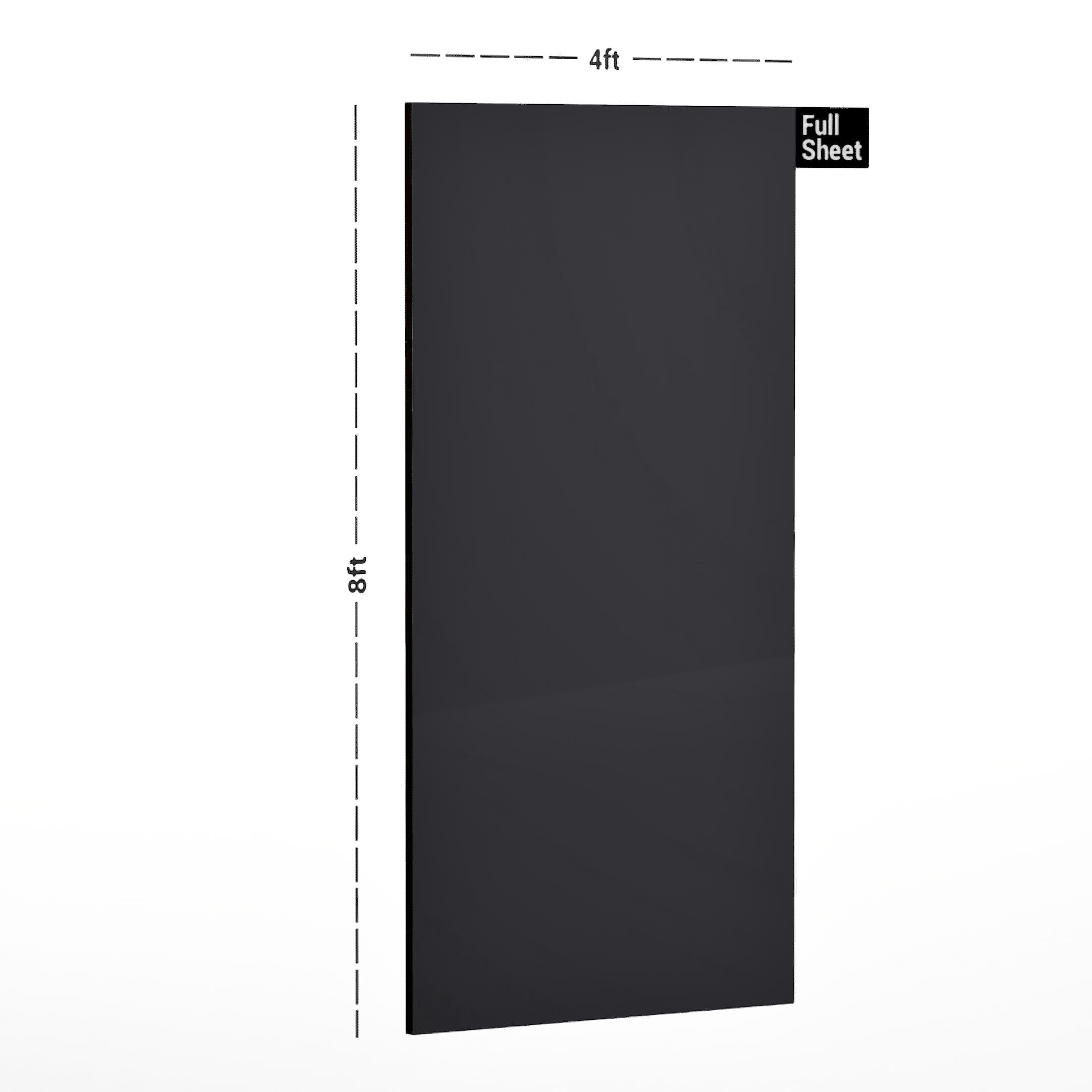 155 Charcoal Grey Plain Laminate 8x4 ft Matte 1 mm - 4137 A