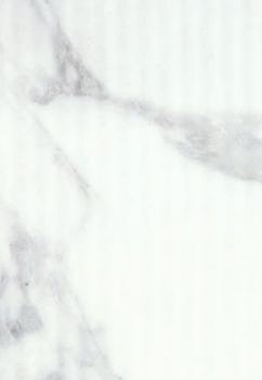 White Marblelous Stone Fluted Laminate 8x4 ft High Gloss 0.9 mm - 4157 MF