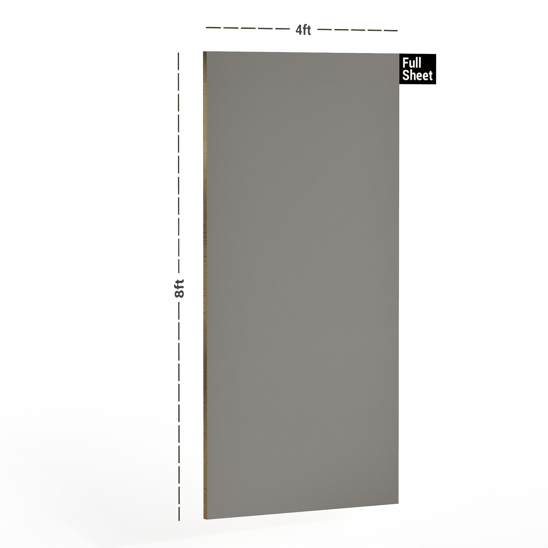 Light Grey Plain Laminate 8x4 ft Suede 0.8 mm - 4425 SF